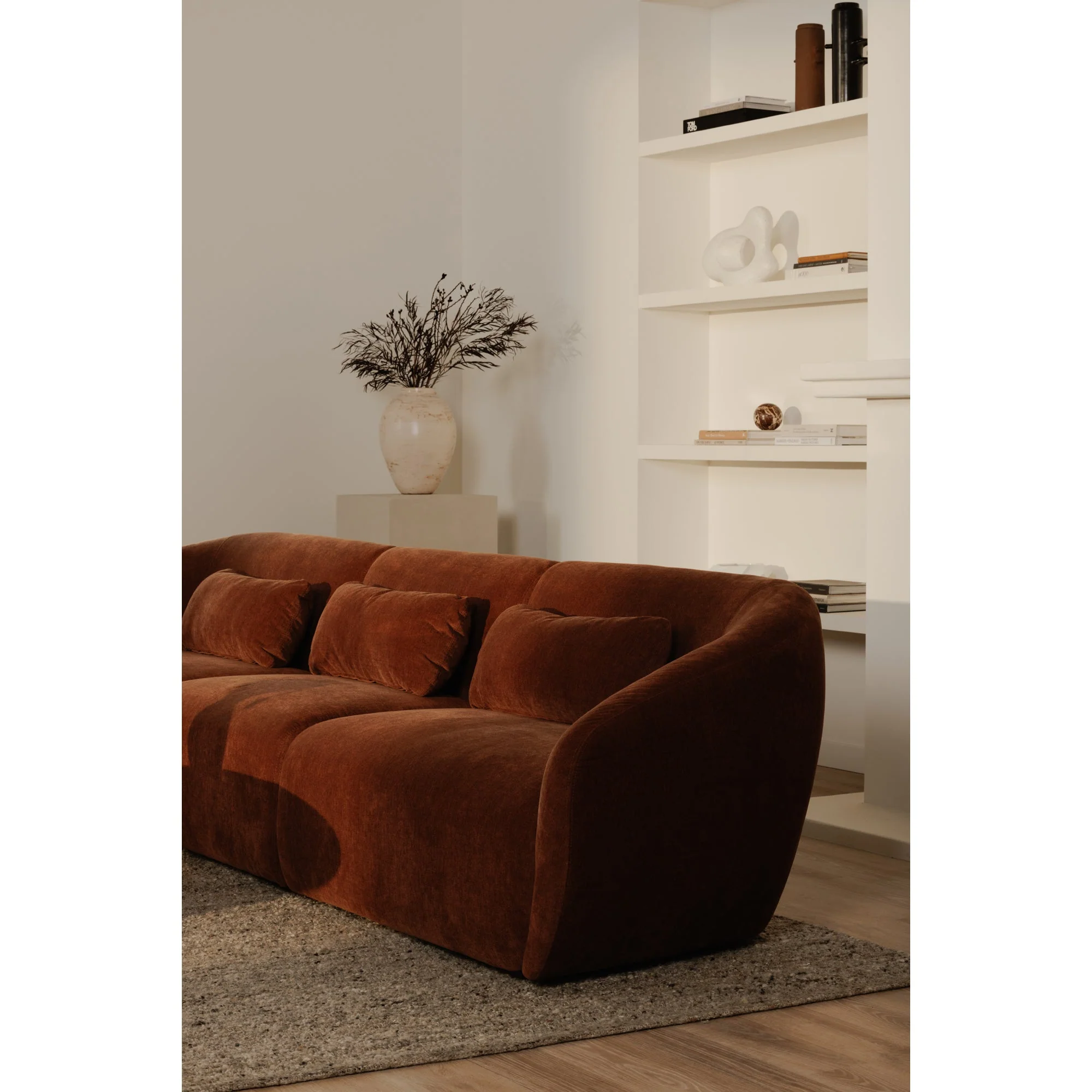 Moe's Home Collection Amelia Chestnut Left Arm Facing Chair - Image 8