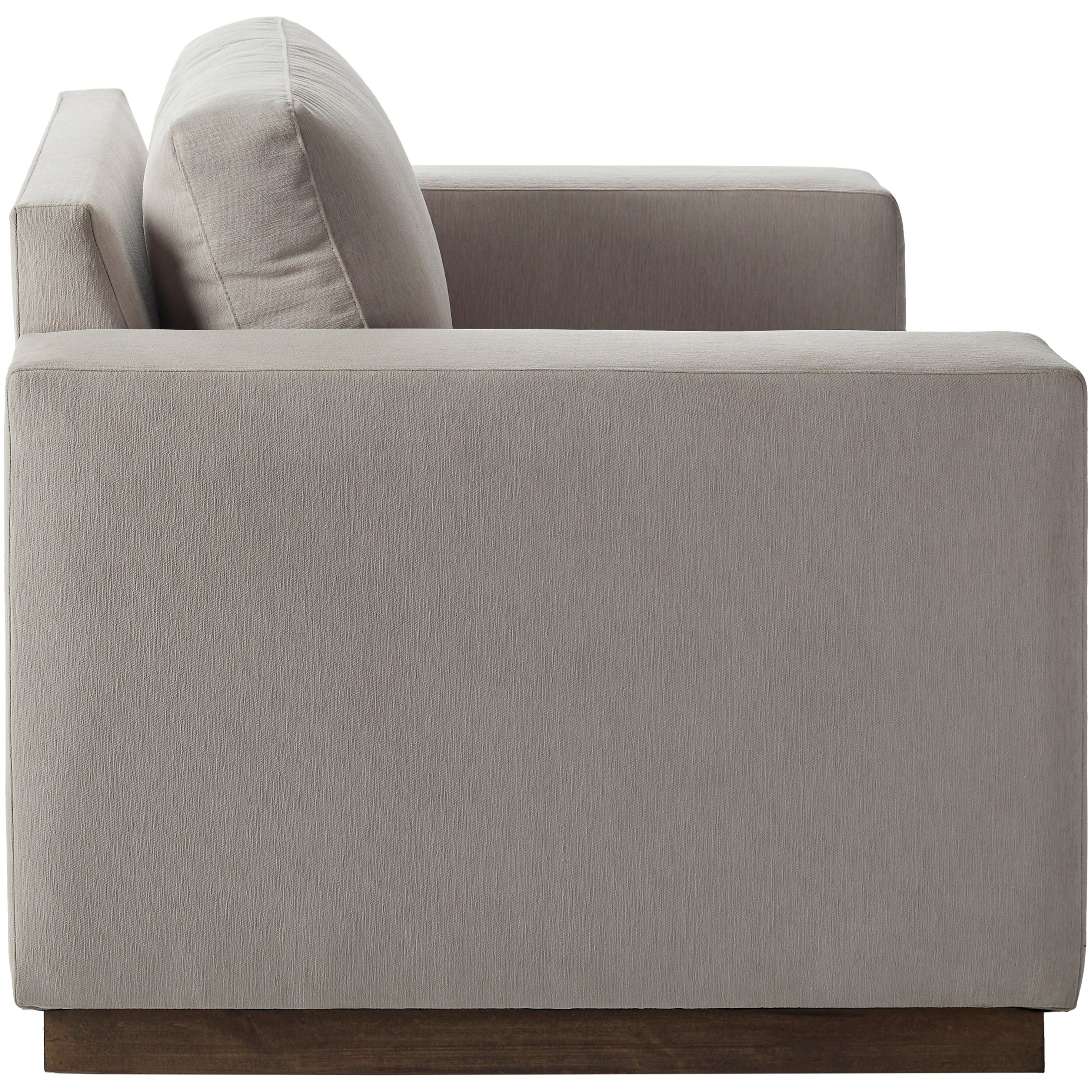 Surya Amherst Modern Square Arm Accent Chair With Wood Base - Image 11