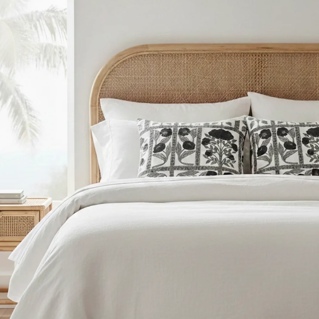 Anaya Home Blossom Feild Linen Pillow With Down Feather Insert ~ Black And White ~ Available In 14x20, 14x40, 20x20, 22x22, 26x26, And 28x36 - Image 9