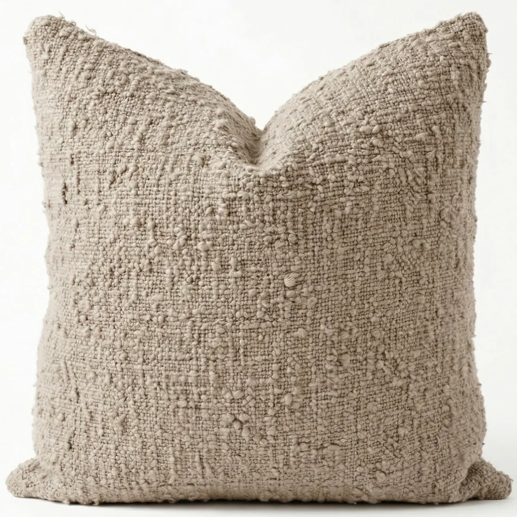 Anaya Home Cozy Cotton Boucle Beige Pillow Cover Only ~ DREAMY BEDDING SALE ~ Limited Quantity - Image 3