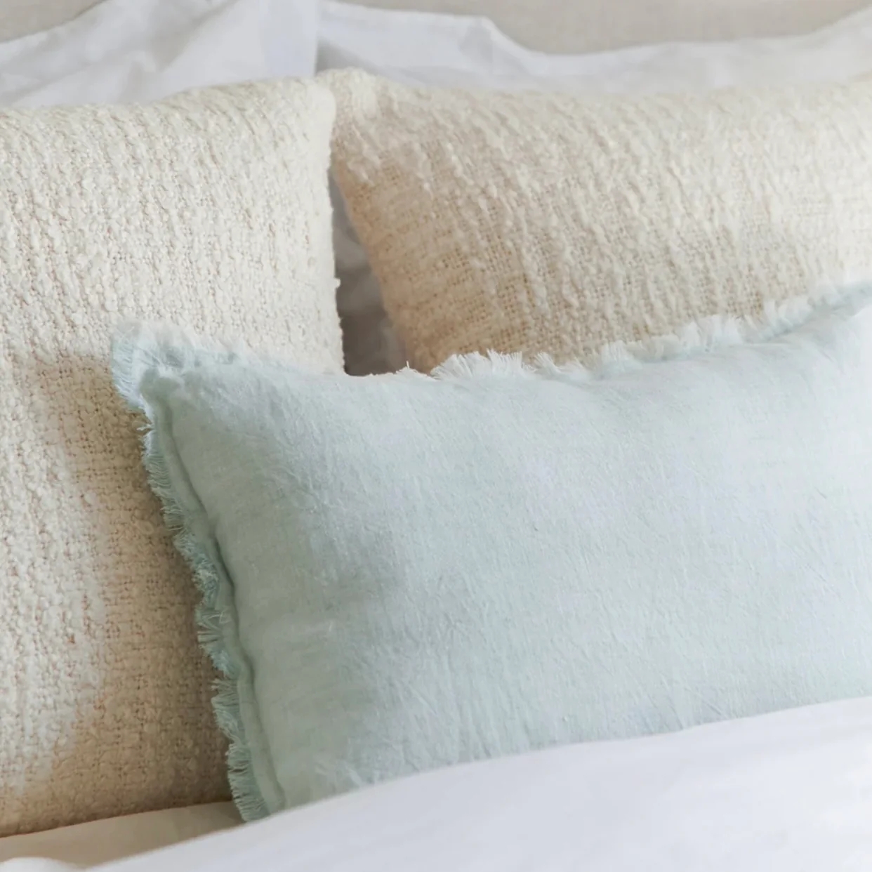 Anaya Home Cozy Cotton Ivory Boucle Pillow 20x20 With Down Insert - Image 8