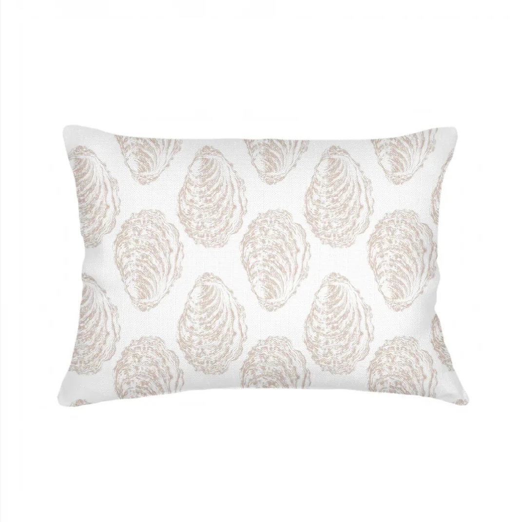 Anaya Home Drifted Oyster Linen Pillow With Down Feather Insert ~ Natural Beige ~ Available In 14x20, 14x40, 20x20, 22x22, 26x26, And 28x36 - Image 7