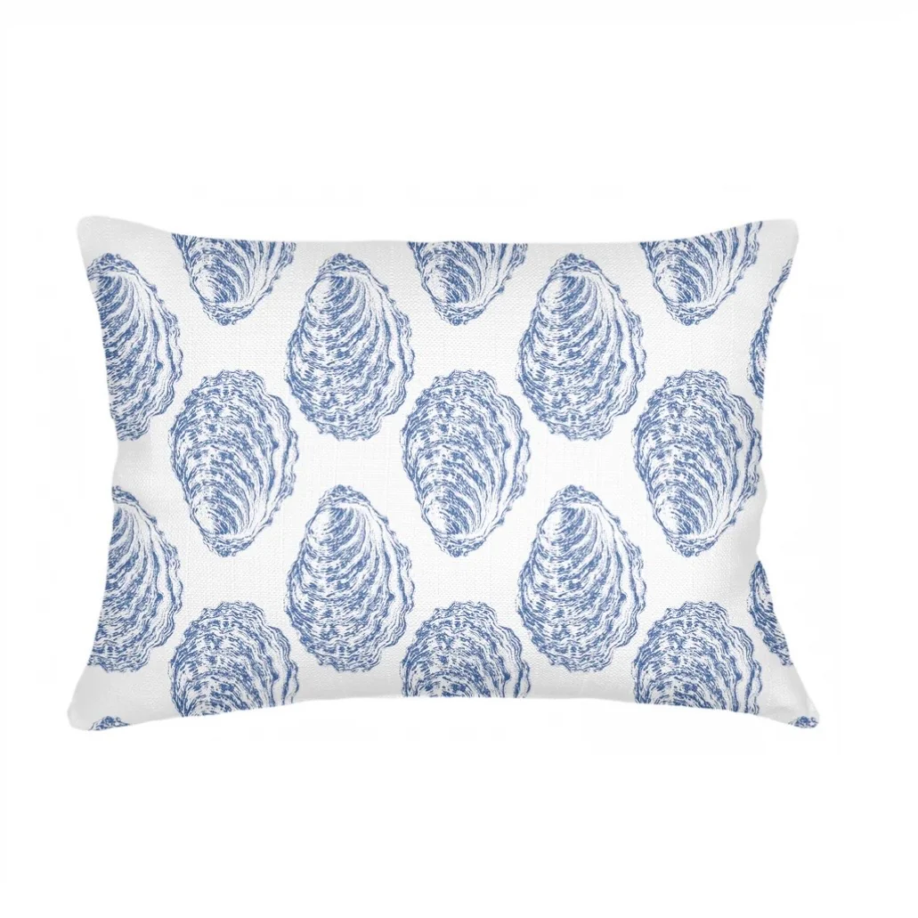 Anaya Home Drifted Oyster Linen Pillow With Down Feather Insert ~ Navy Blue ~ Available In 14x20, 14x40, 20x20, 22x22, 26x26, And 28x36 - Image 8