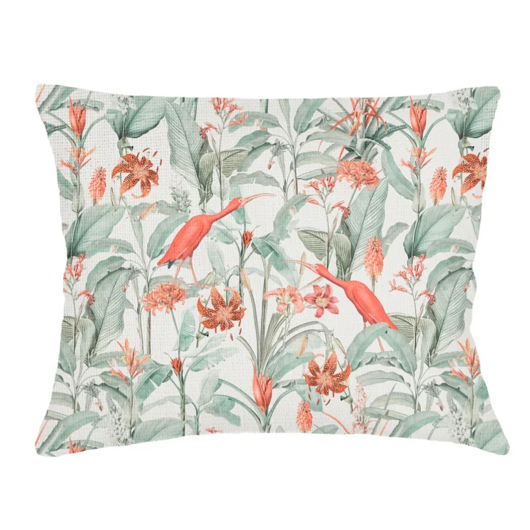 Anaya Home Feathered Tropics Linen Pillow With Down Feather Insert ~ Available In 14x20, 14x40, 20x20, 22x22, 26x26, And 28x36 - Image 14