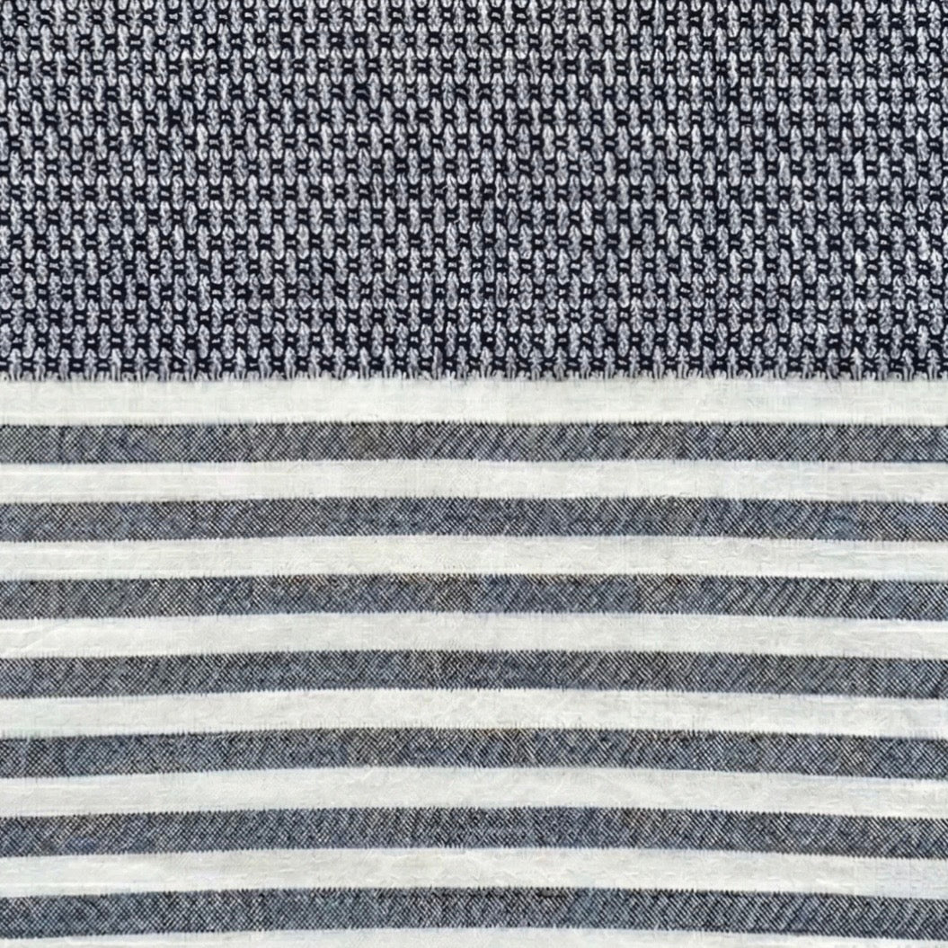 Anaya Home New England Stripe Turkish Cotton Towel ~ Navy Blue - Image 3
