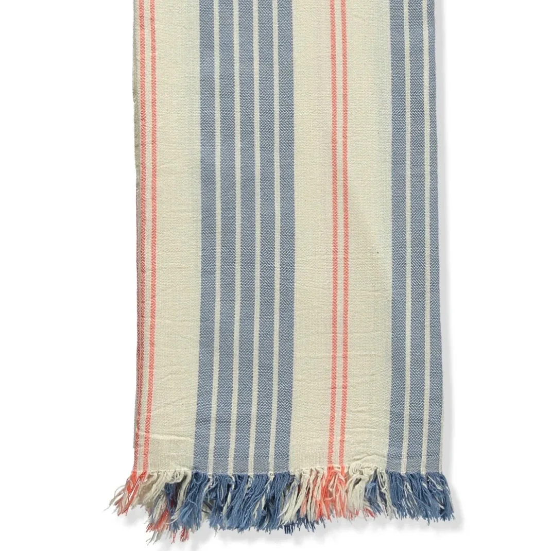 Anaya Home Newport Stripe Turkish Cotton Towel ~ Orange - Image 3