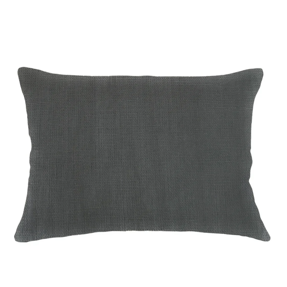 Anaya Home So Soft Linen Antique Grey Lumbar Pillow 14x20 With Down Insert