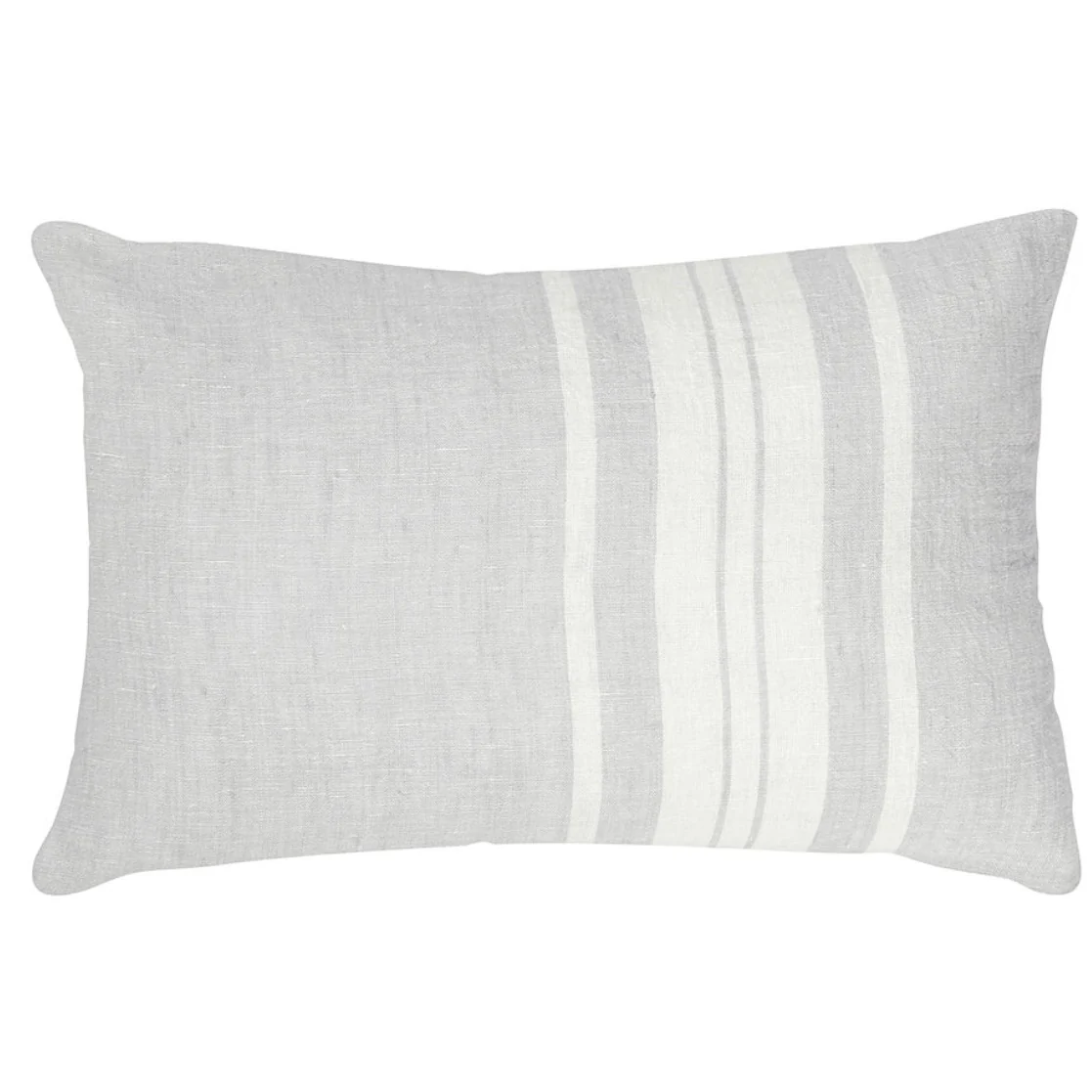 Anaya Home So Soft Linen Light Grey Bold Stripe Pillow 14x20 With Down Insert ~ DREAMY BEDDING SALE ~ Limited Quantity - Image 3