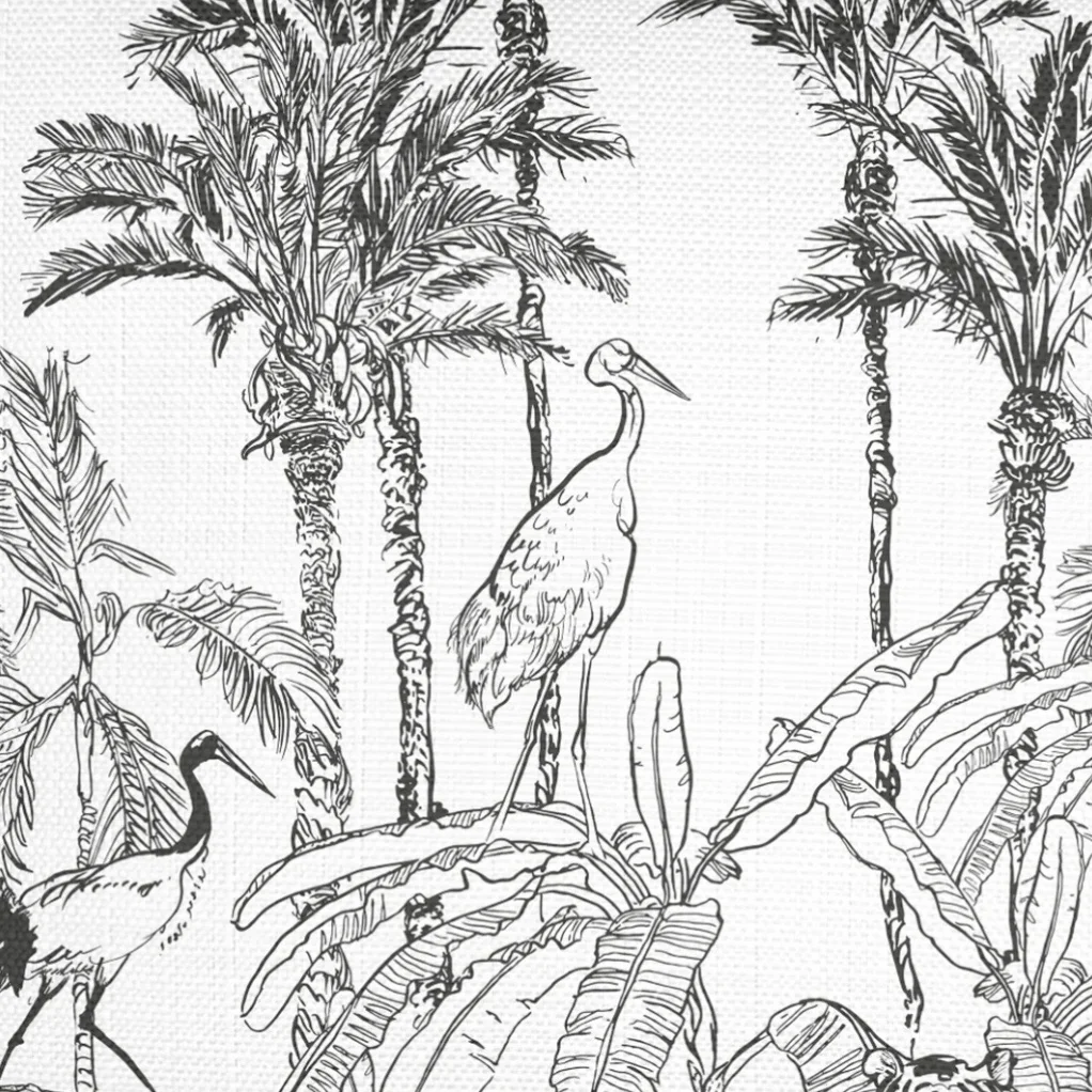 Anaya Home Wildlife Toile Linen Pillow With Down Feather Insert ~ Black & White ~ Available In 14x20, 14x40, 20x20, 22x22, 26x26, And 28x36 - Image 11