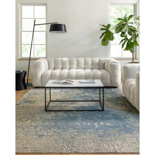 Surya Aryaa Modern White Marble Top With Black Metal Base Coffee Table YAA-001 - Image 2