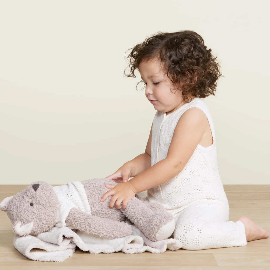 Barefoot Dreams CozyChic Bear Buddie With Vest ~ Baby Plushie - Image 4