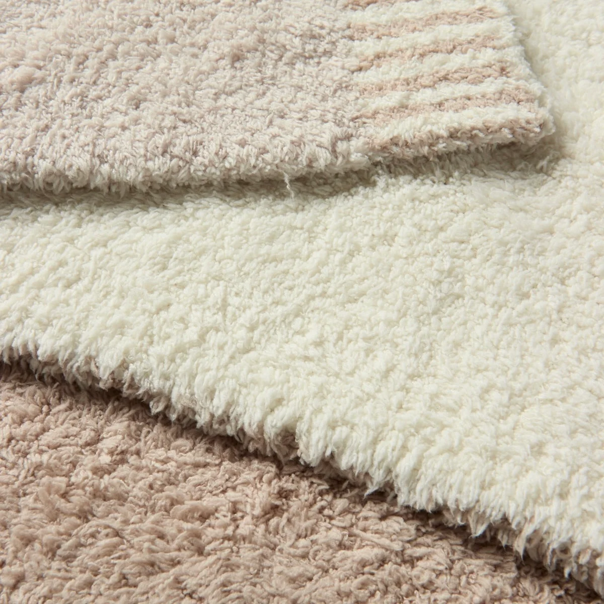 Barefoot Dreams CozyChic Cova Center Stripe Throw Blanket ~ Stone - Image 4