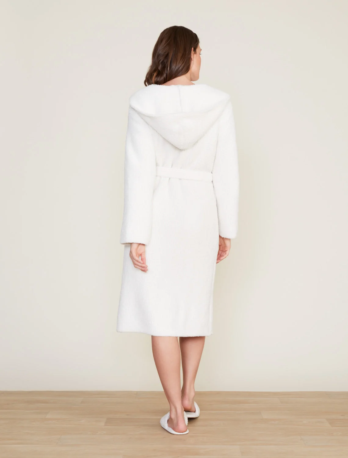 Barefoot Dreams Cozychic Ribbed Hooded Woman’s Robe ~ Cream ~ Available In 3 Sizes ~ IN-STORE PURCHASE ONLY - Image 2