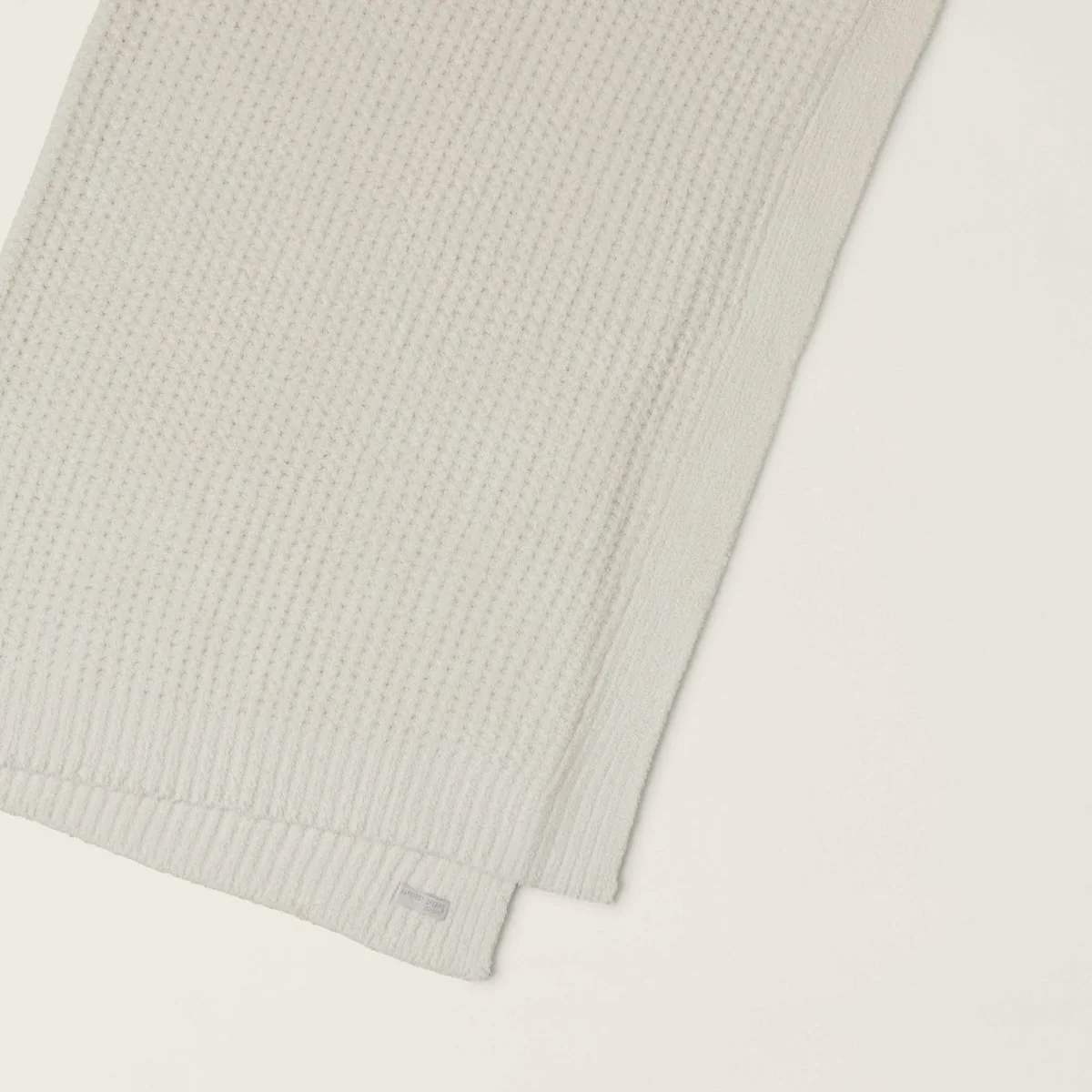 Barefoot Dreams CozyChic Waffle Throw Blanket ~ Cream - Image 4