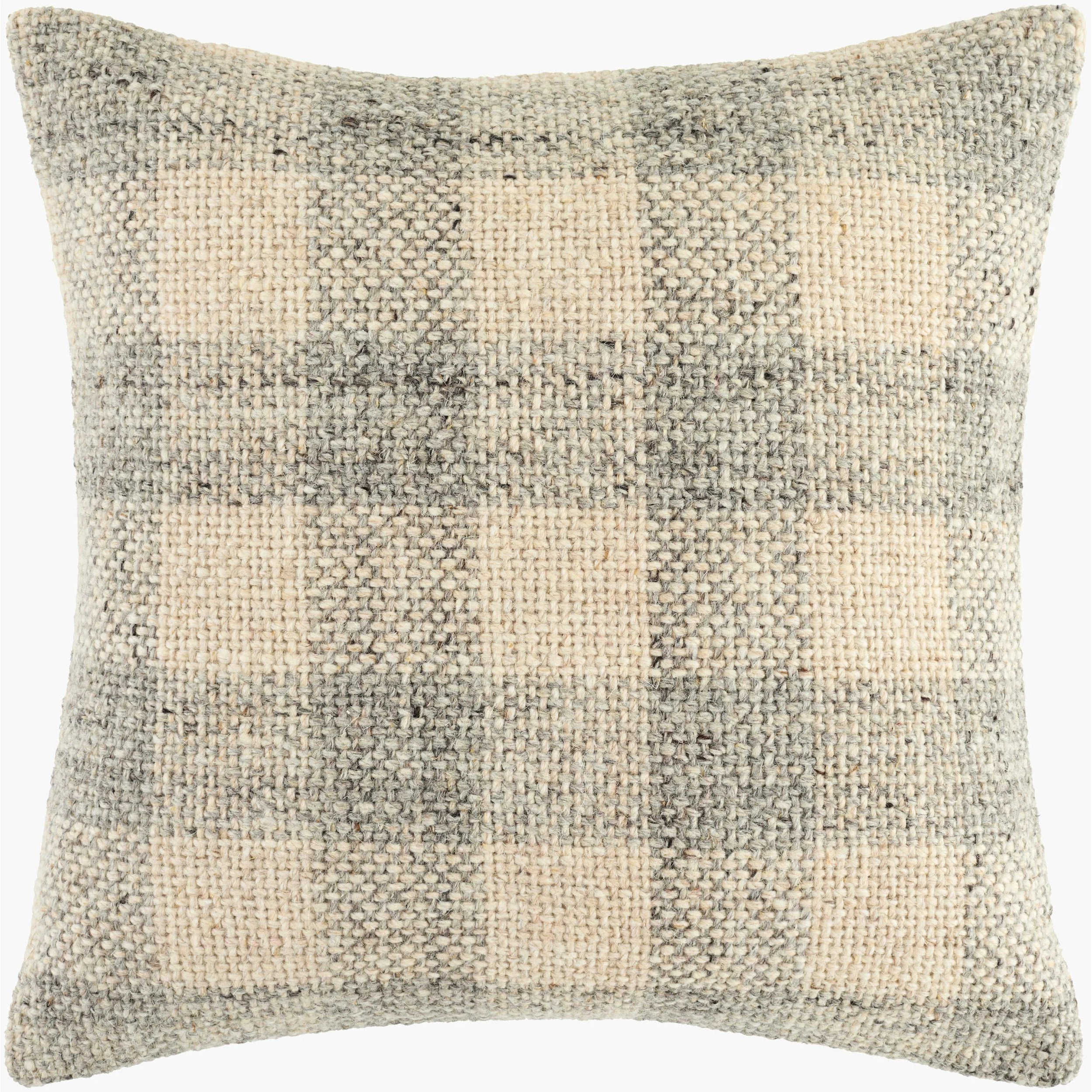 Becki Owens x LIVABLISS Ladera Pillow in Cream and Dove Gray Check - Image 2