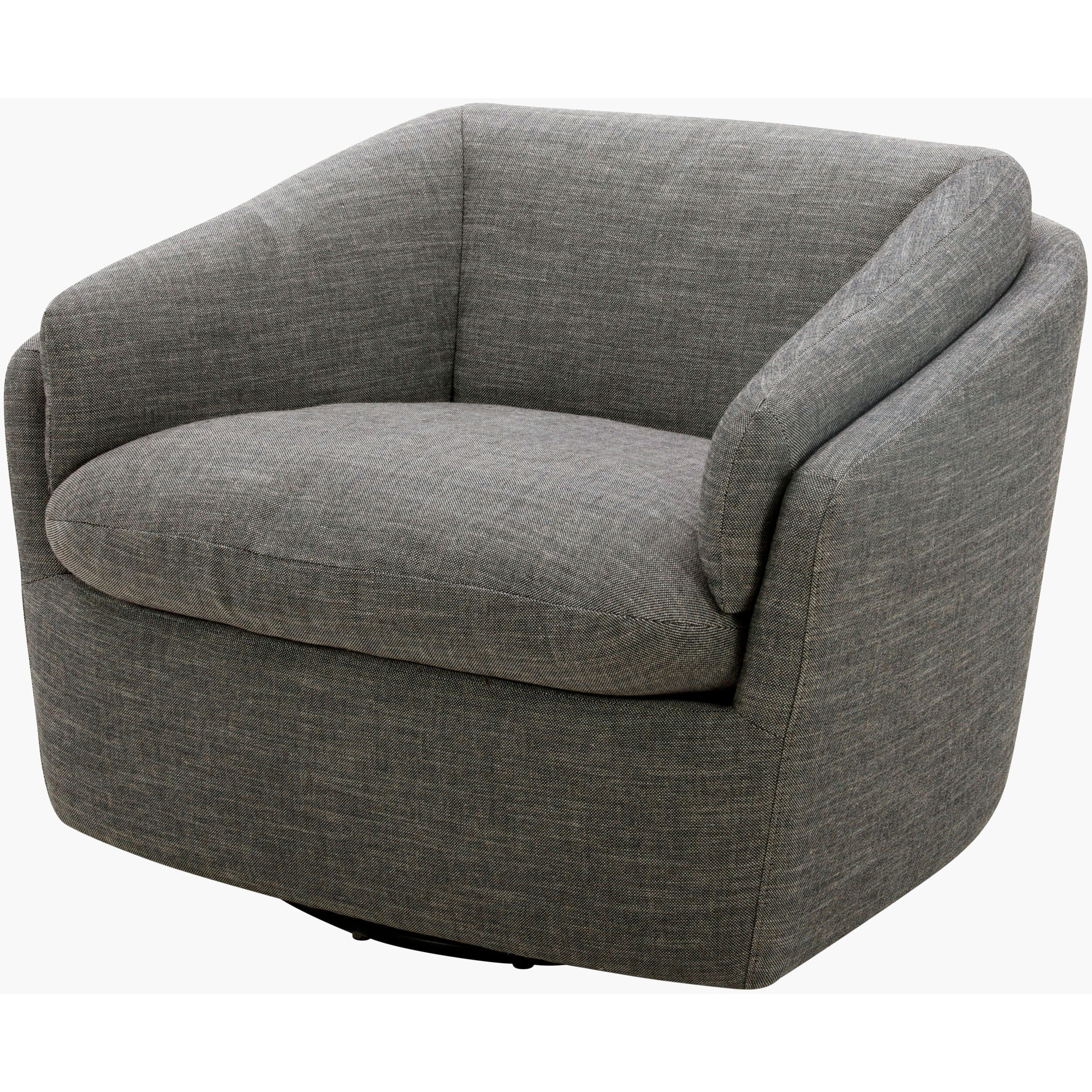 Becki Owens x SURYA Torrey Swivel Chair in Gray - Image 9
