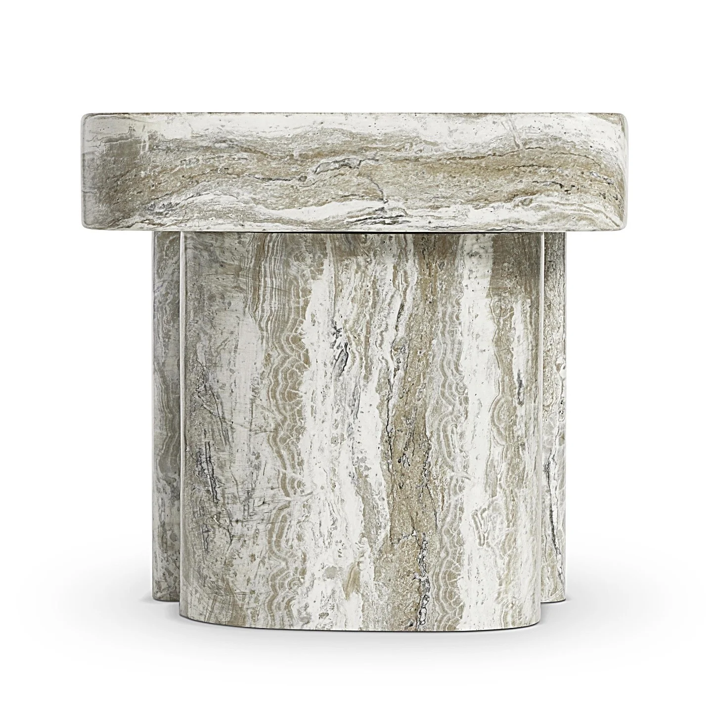 Bernhardt Arcadia Collection Side Table ~ Kalta Faux Stone Finish - Image 7