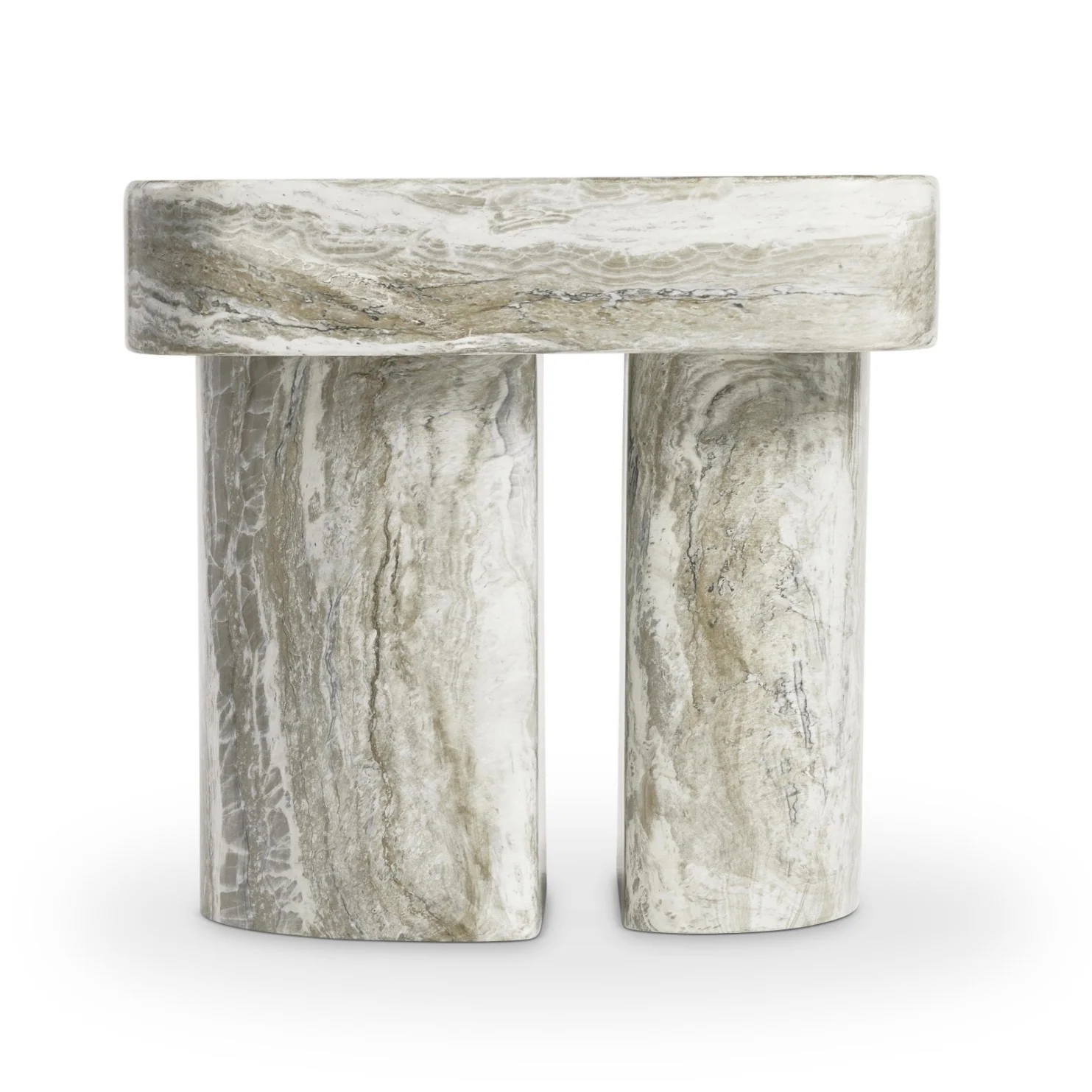 Bernhardt Arcadia Collection Side Table ~ Kalta Faux Stone Finish - Image 8