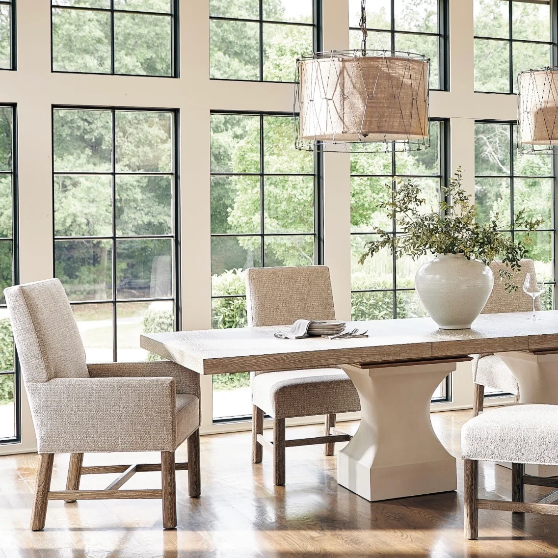 Bernhardt Aventura Collection Upholstered Dining Armchair - Image 2