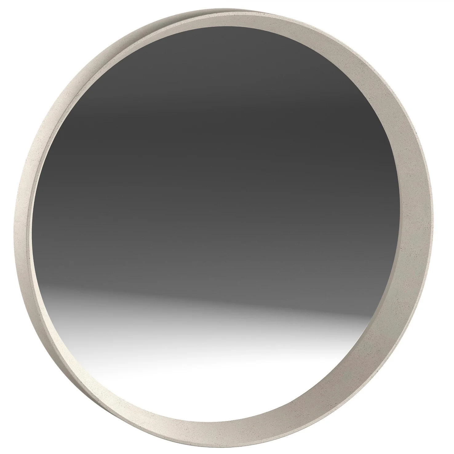 Bernhardt Casa Paros Collection Round Mirror ~ Bedrock Faux Concrete Finish - Image 5