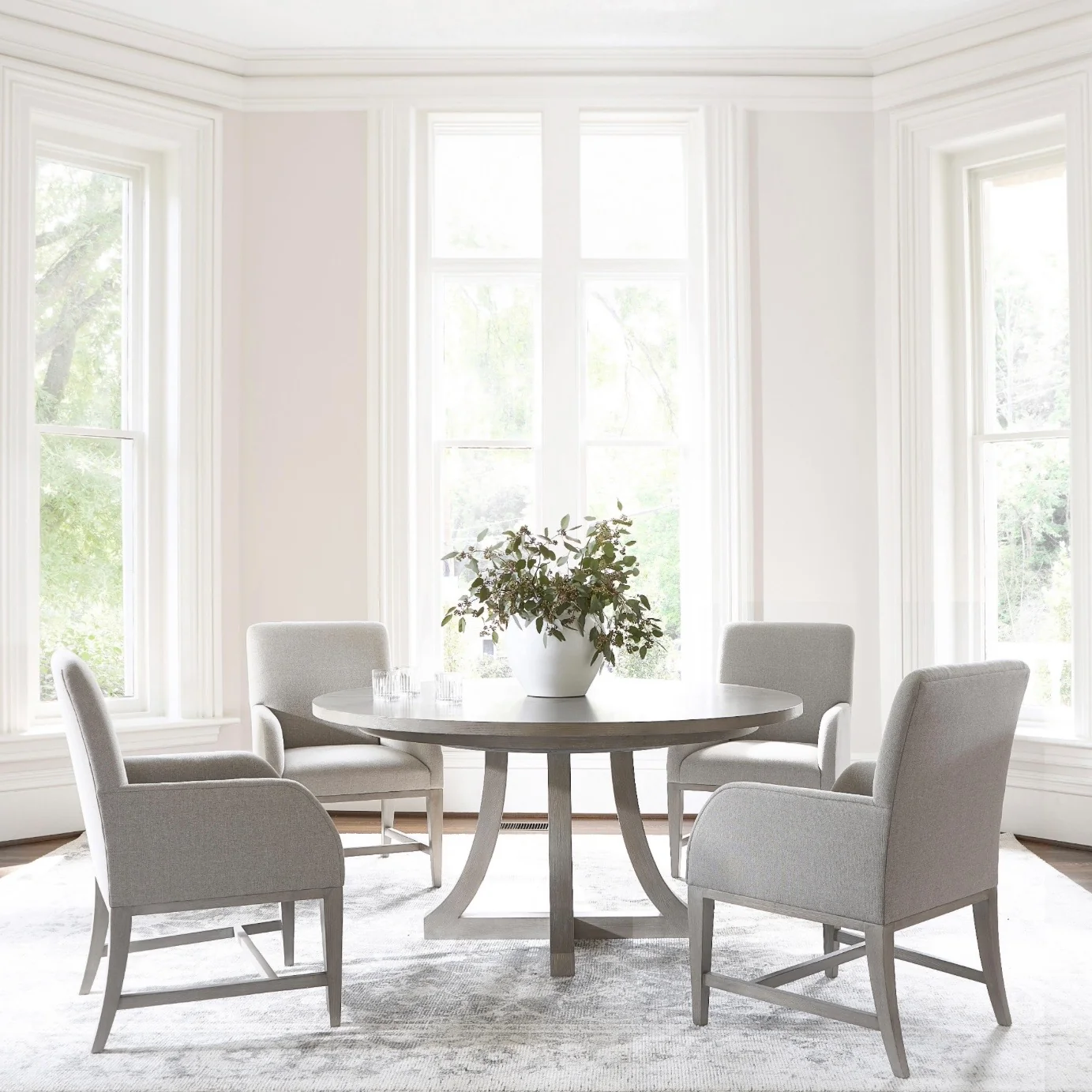 Bernhardt Cornelia Collection Round Dining Table ~ Nebbia Finish - Image 3