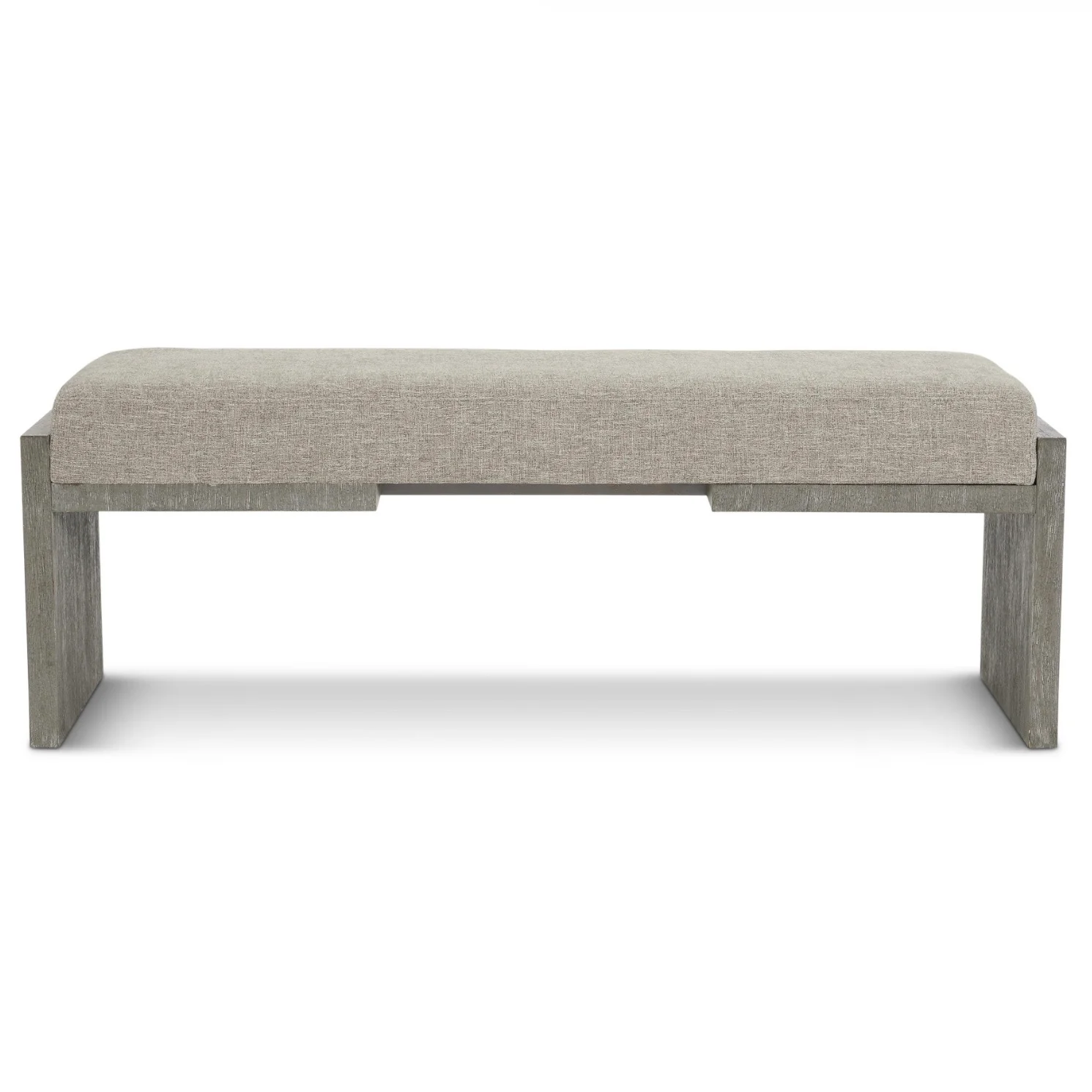 Bernhardt Foundations Collection Upholstered Bench ~ Dark Shale Finish - Image 6