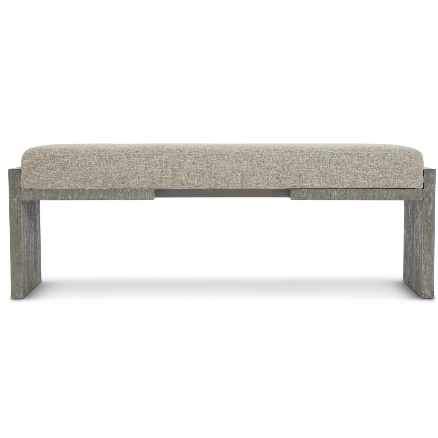 Bernhardt Foundations Collection Upholstered Bench ~ Dark Shale Finish - Image 7
