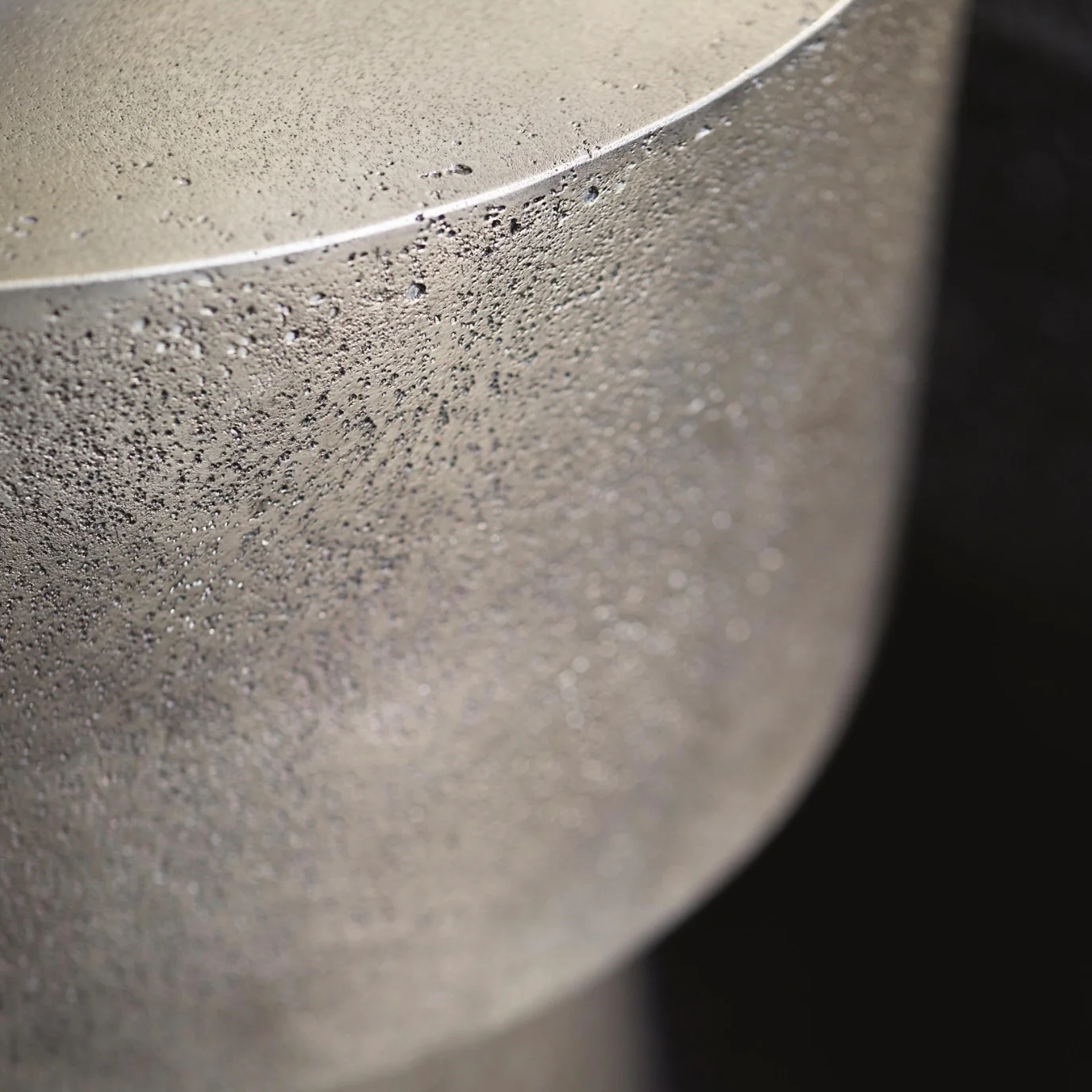 Bernhardt Linea Collection Side Table ~ Textured Graphite Finish - Image 4