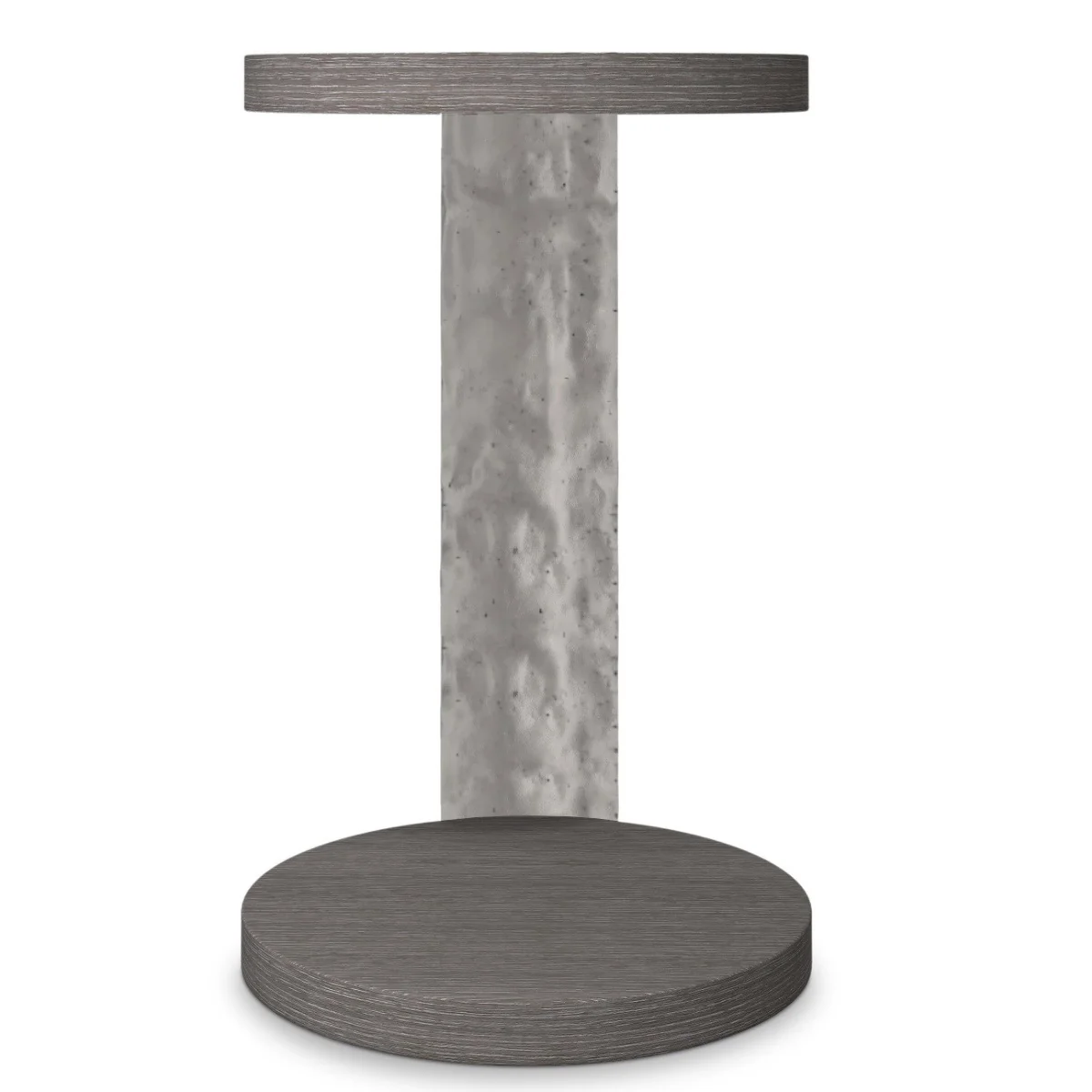 Bernhardt Prado Collection Deep Porcini Wood And Graphite Accent Table - Image 4