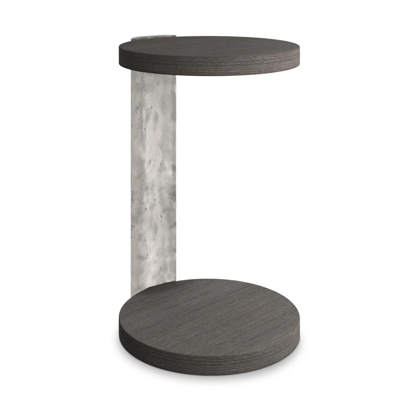 Bernhardt Prado Collection Deep Porcini Wood And Graphite Accent Table - Image 5