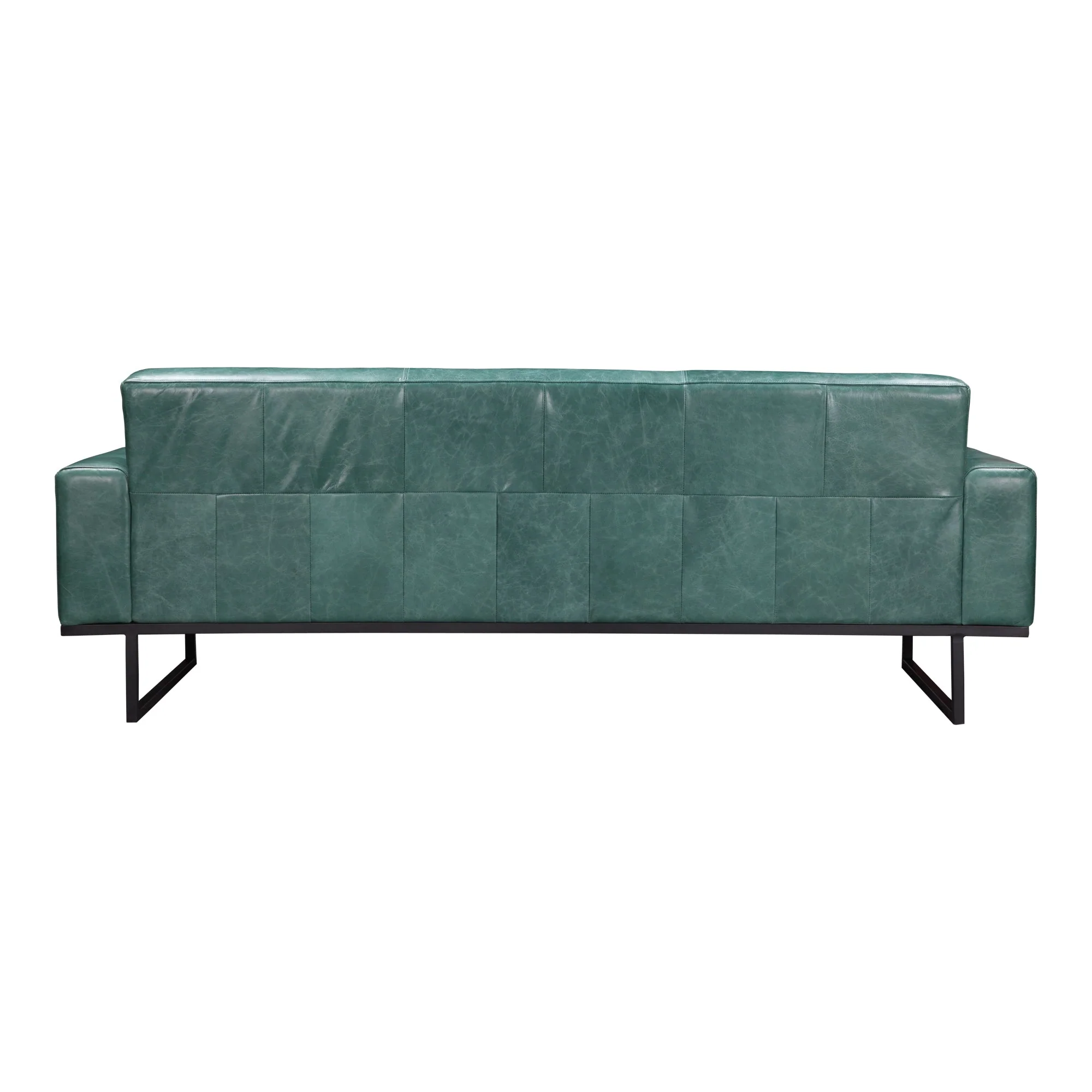 Moe's Home Collection Brock Green Leather Sofa - Image 4