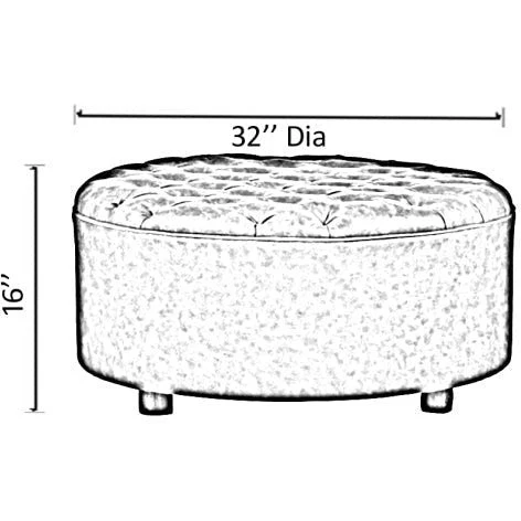 Surya Brown Leather Ottoman | Newberg Modern Faux  NWB-001 - Image 5