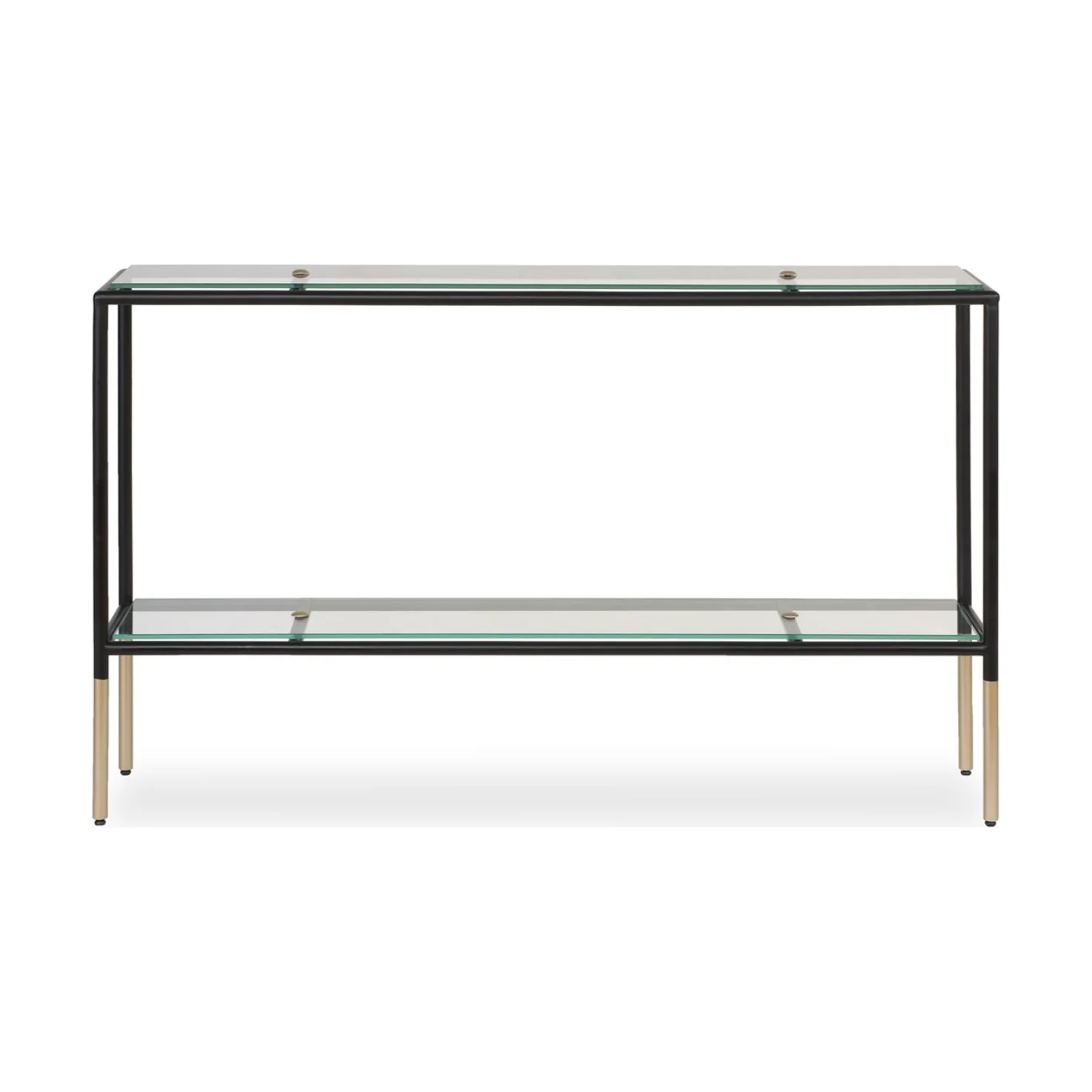 Casa Bella Living Sleek Black With Metallic Gold Accents Console Table - Image 3