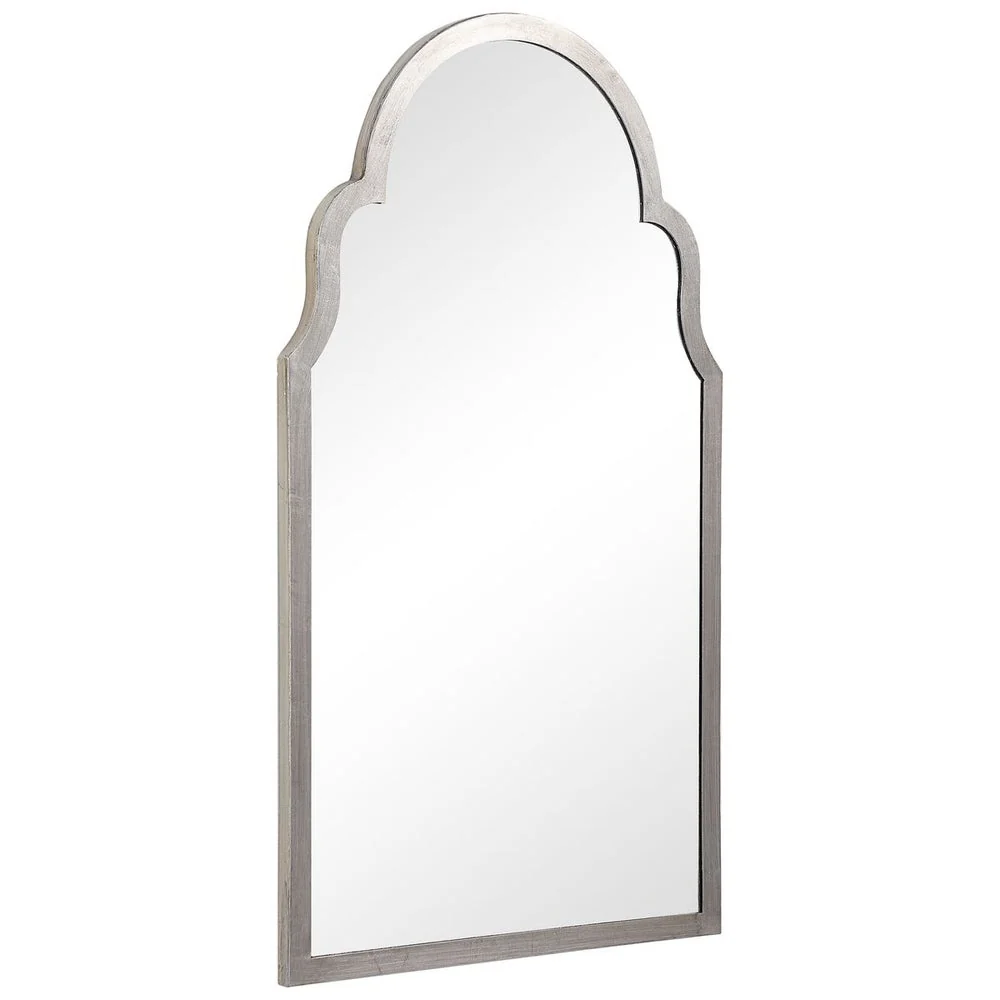Casa Bella Living Beautiful Arched Top Silver Leaf Mirror - Image 3