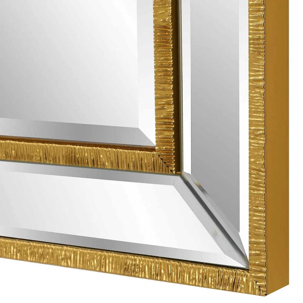 Casa Bella Living Beveled Mirror With Gold Beading - Image 5