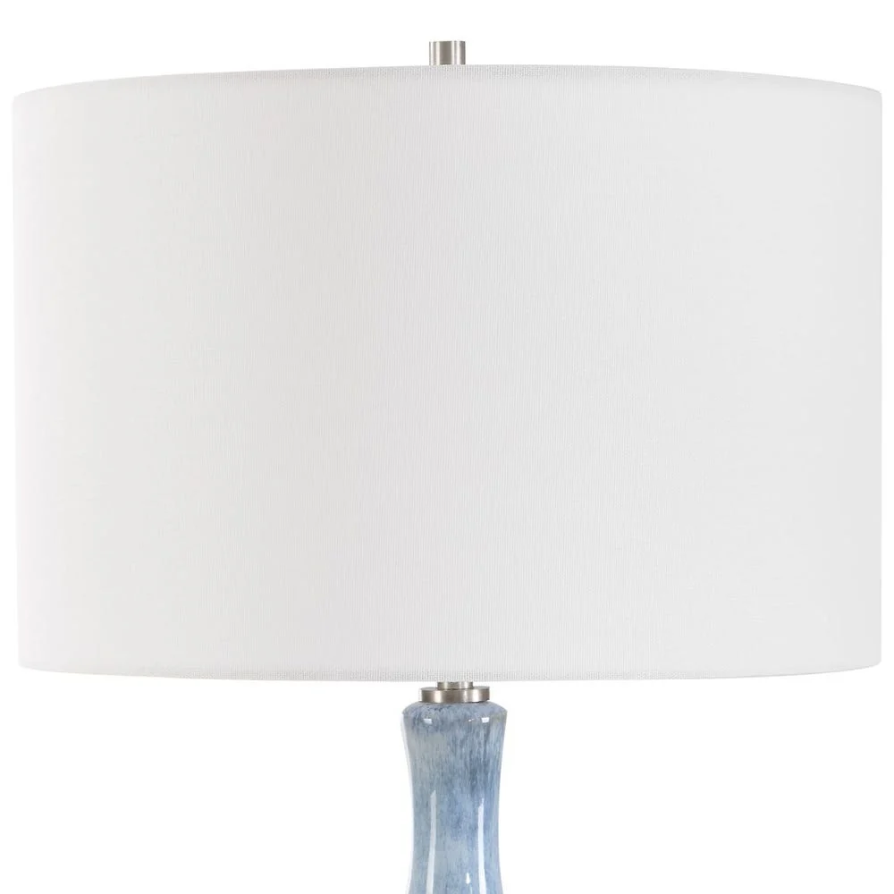 Casa Bella Living Elegant Soft Blue Glazed Accent Lamp - Image 5