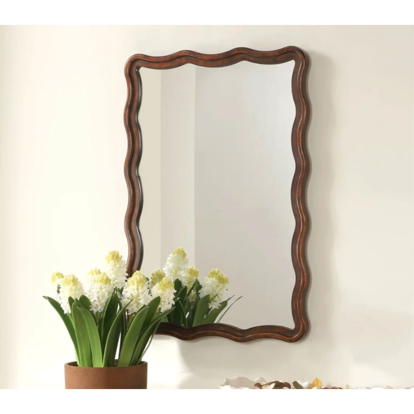 Casa Bella Living Antique Bronze Scalloped Edge Mirror - Image 3