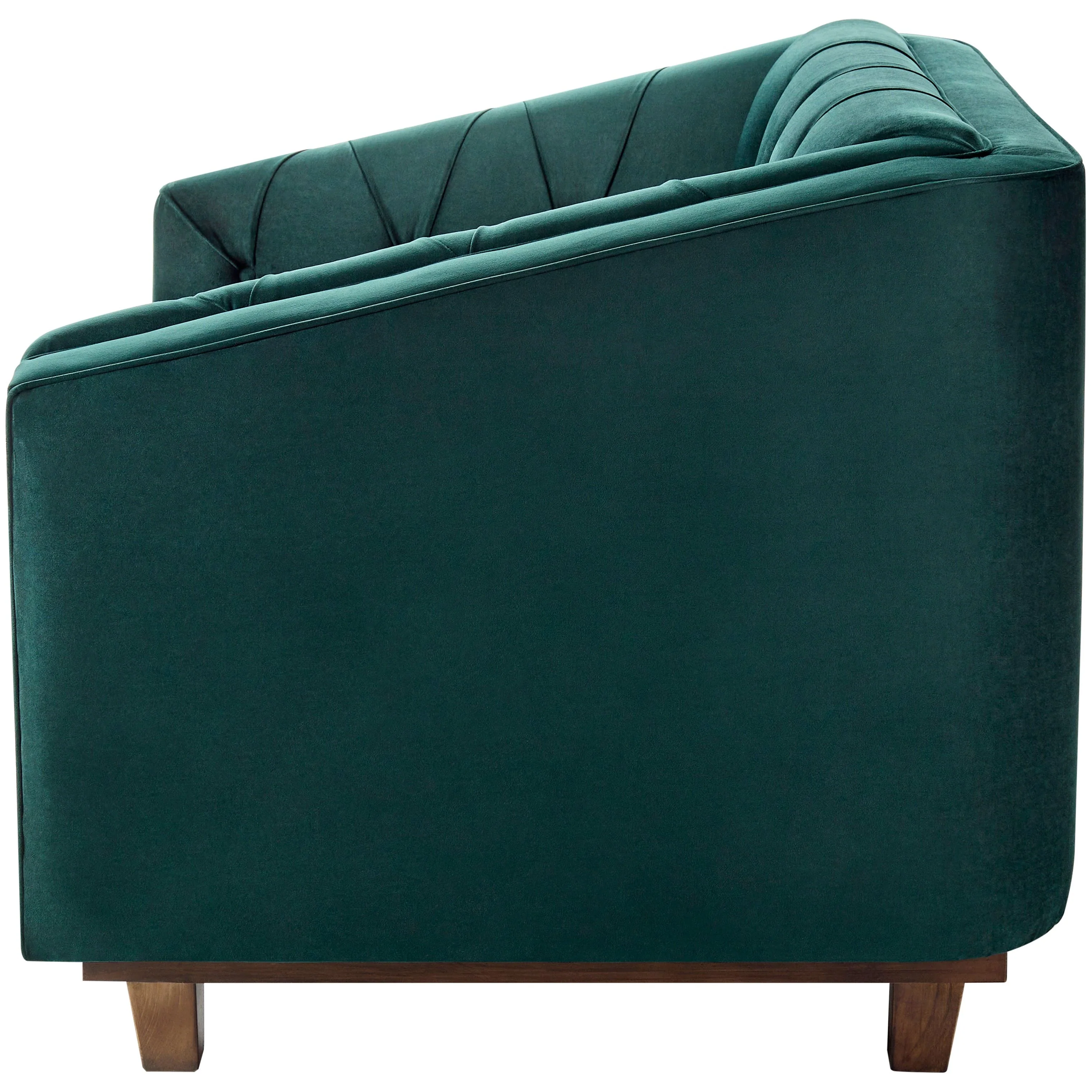 Surya Cheviot Modern Velvet Tufted Accent Chair With Wood Base - Image 10