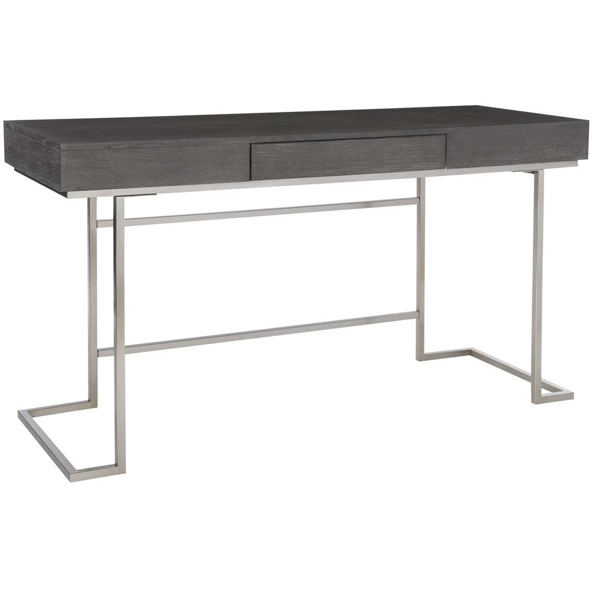 Uttermost Claude Smoke Grey With Brushed Nickel Contemporary Desk - Image 4