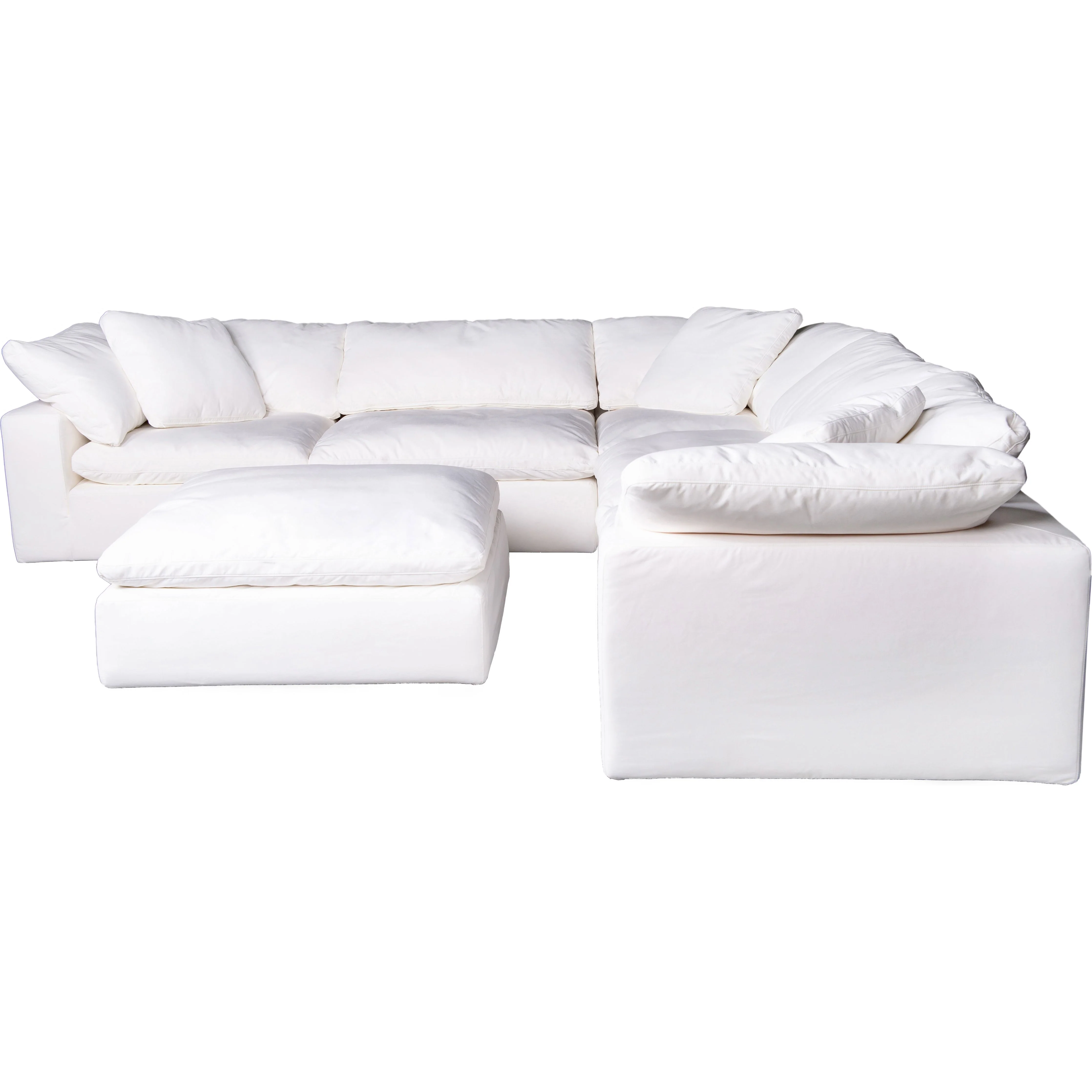 Moe's Home Collection Clay Modular Sectional ~ White LiveSmart Performance Fabric - Image 6