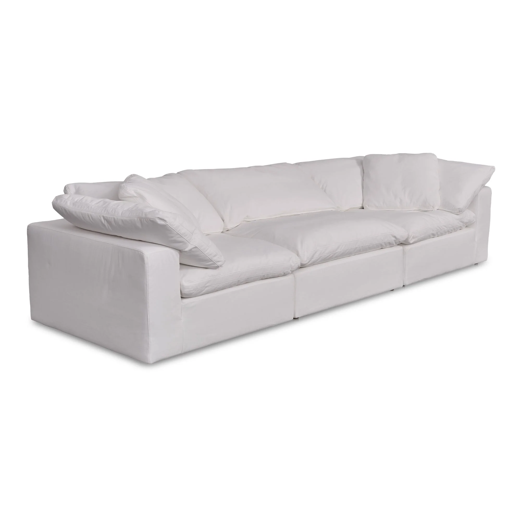 Moe's Home Collection Clay Modular Sofa ~ Cream White LiveSmart Performance Fabric - Image 2