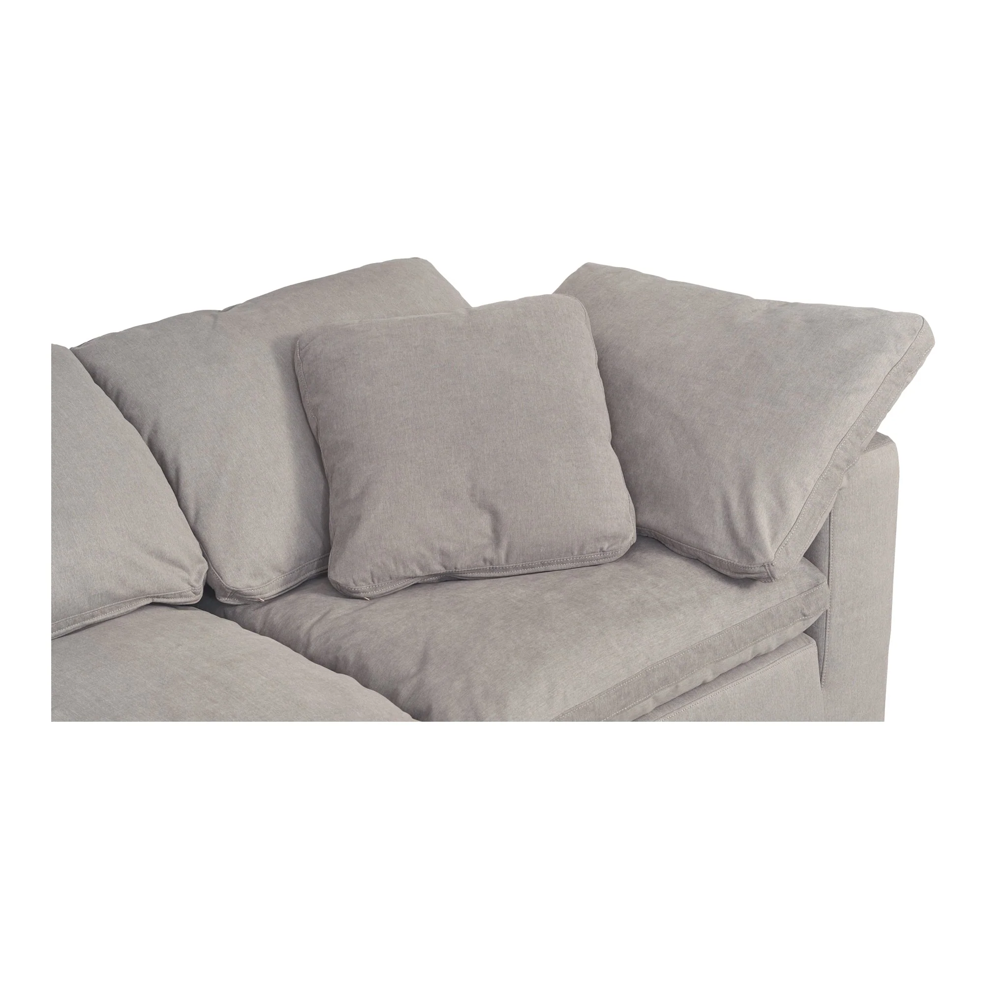 Moe's Home Collection Clay Modular Sofa ~ Light Grey LiveSmart Performance Fabric - Image 6