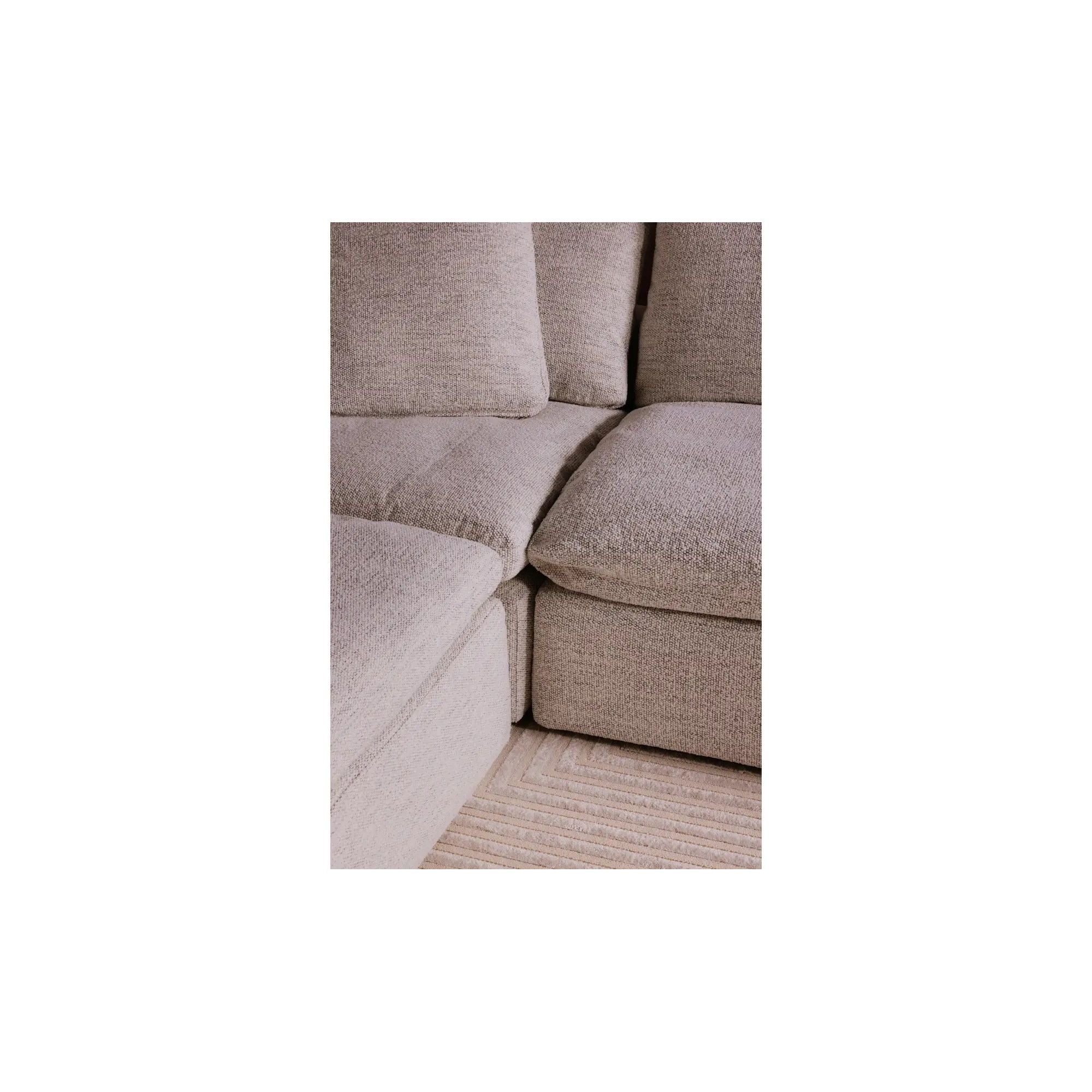 Moe’s Home Collection Clay Coastside Sand Ottoman - Image 4