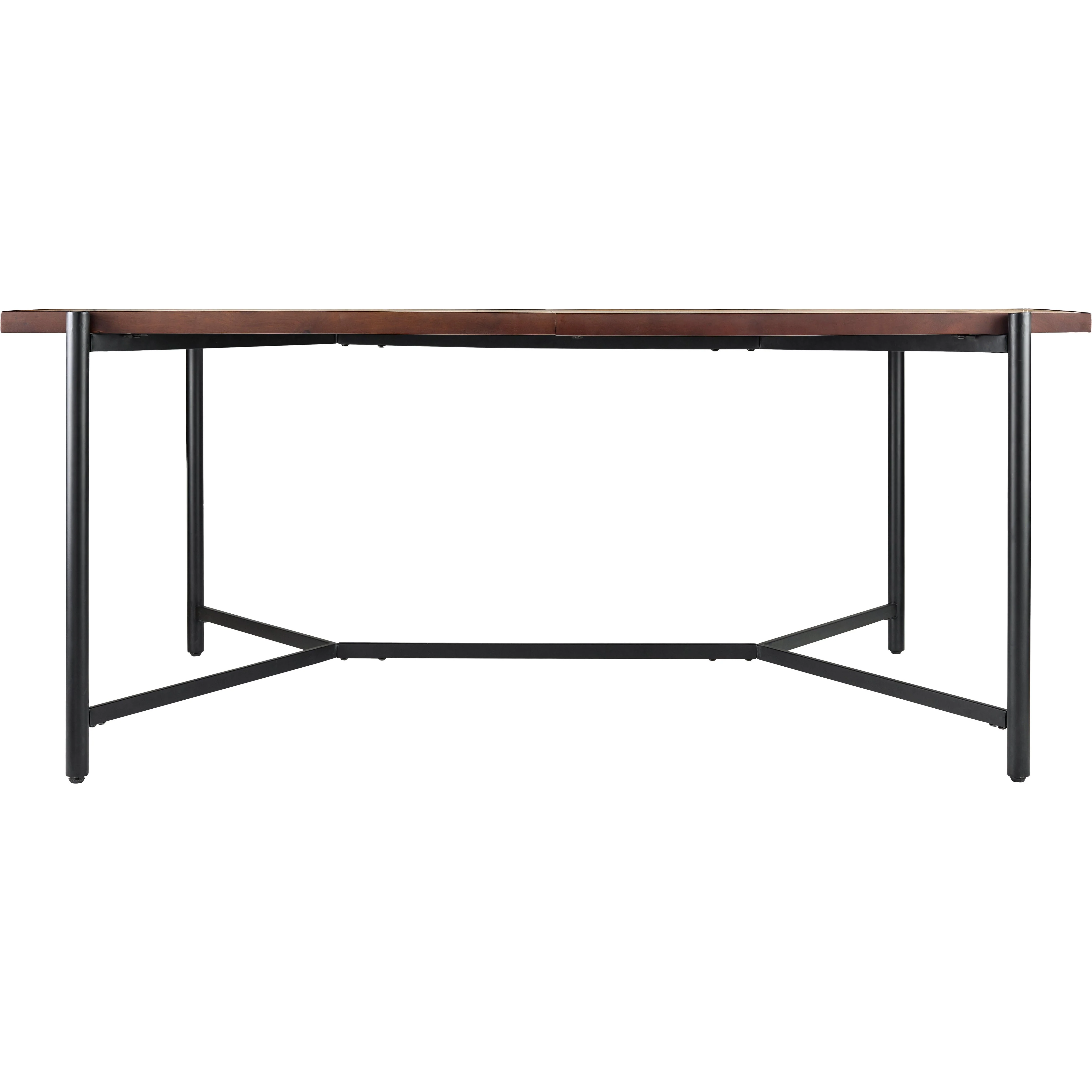 Surya Judith Modern Mango Wood Dining Table With Black Metal Base - Image 2