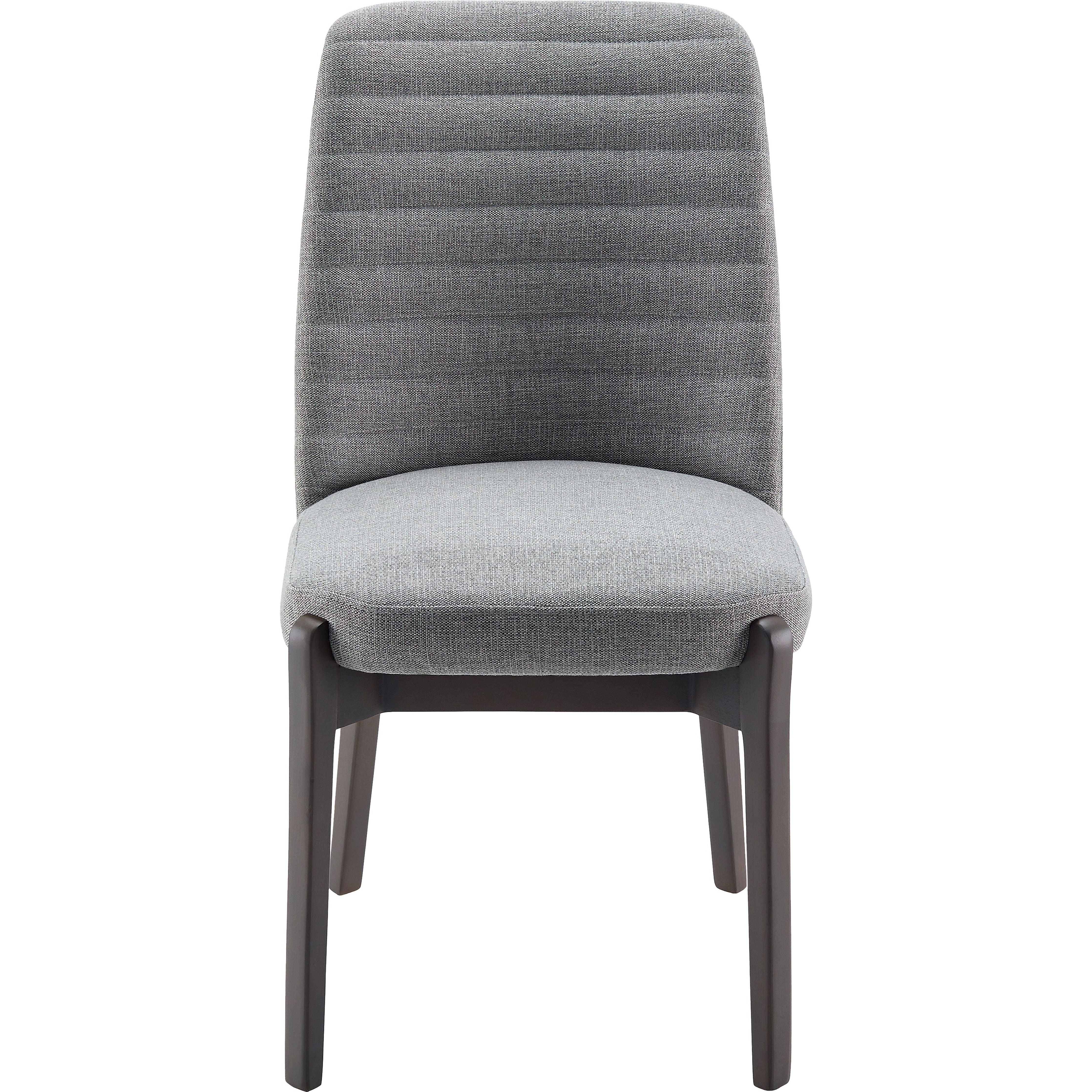 Surya Rayne Modern Gray Channeled Back Dining Chair - Image 3