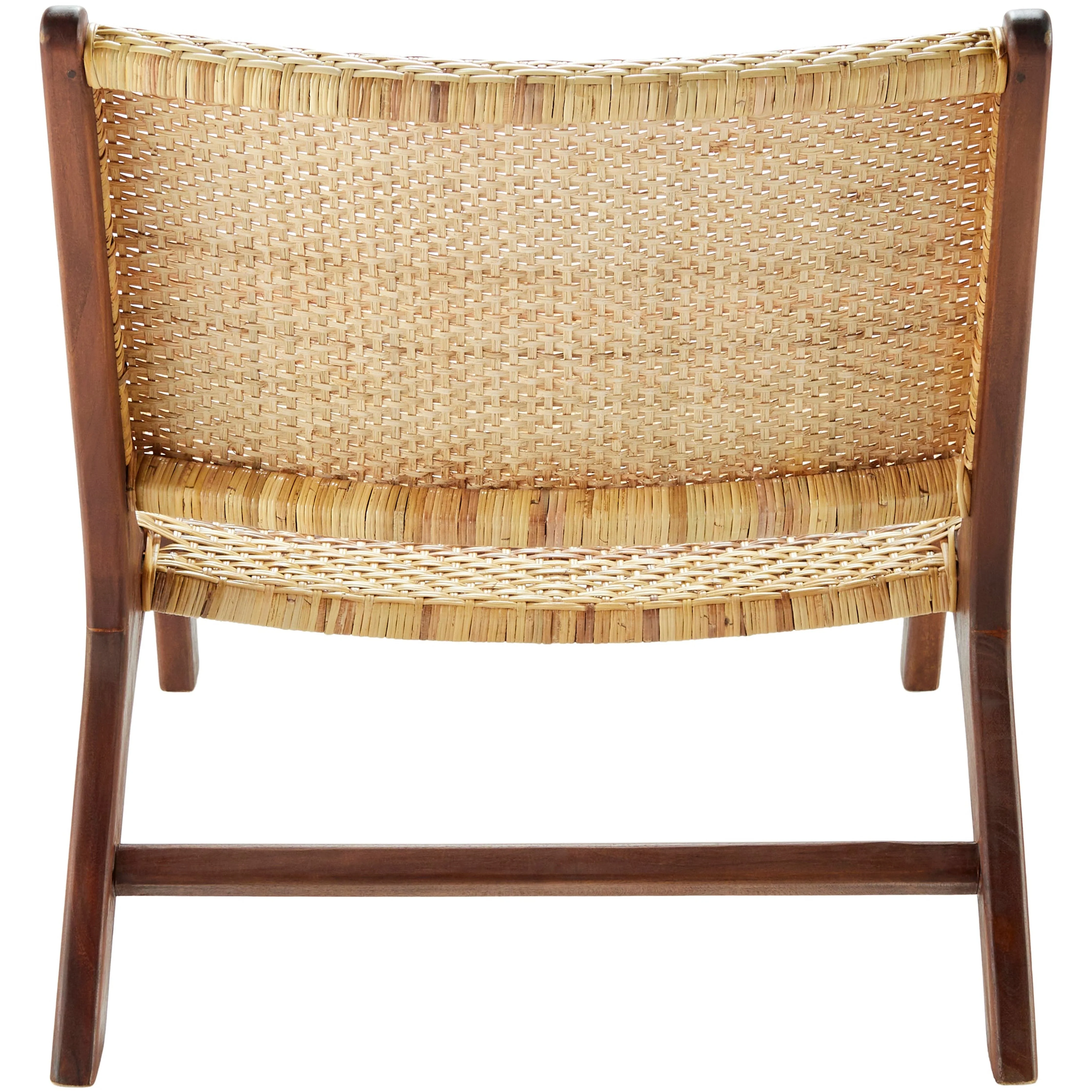 Surya Shisho Modern Wheat Back Rattan With Wood Legs Set of 2 Accent Chairs - Image 6