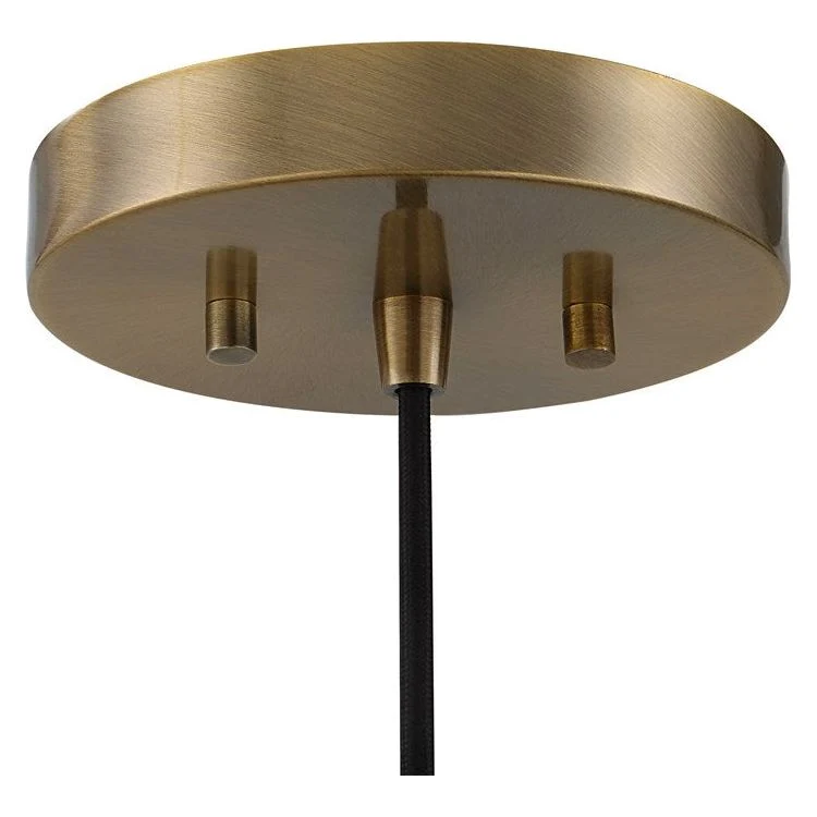 Uttermost Eichler Clear Glass with Antique Brass Accents Mini Pendant Light - Image 8