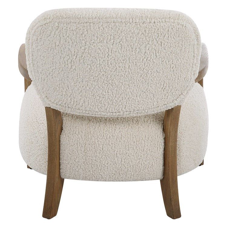 Uttermost Telluride Natural Faux Shearling Low Profile Accent Chair - Image 6