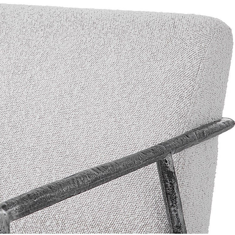 Uttermost Brisbane Gray Boucle Contemporary Accent Chair - Image 6
