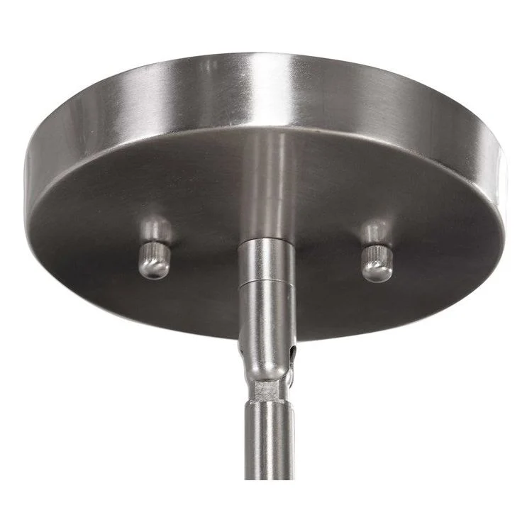 Uttermost Elroy Modern Brushed Nickel And Chestnut Finished Wood Pendant Light - Image 5